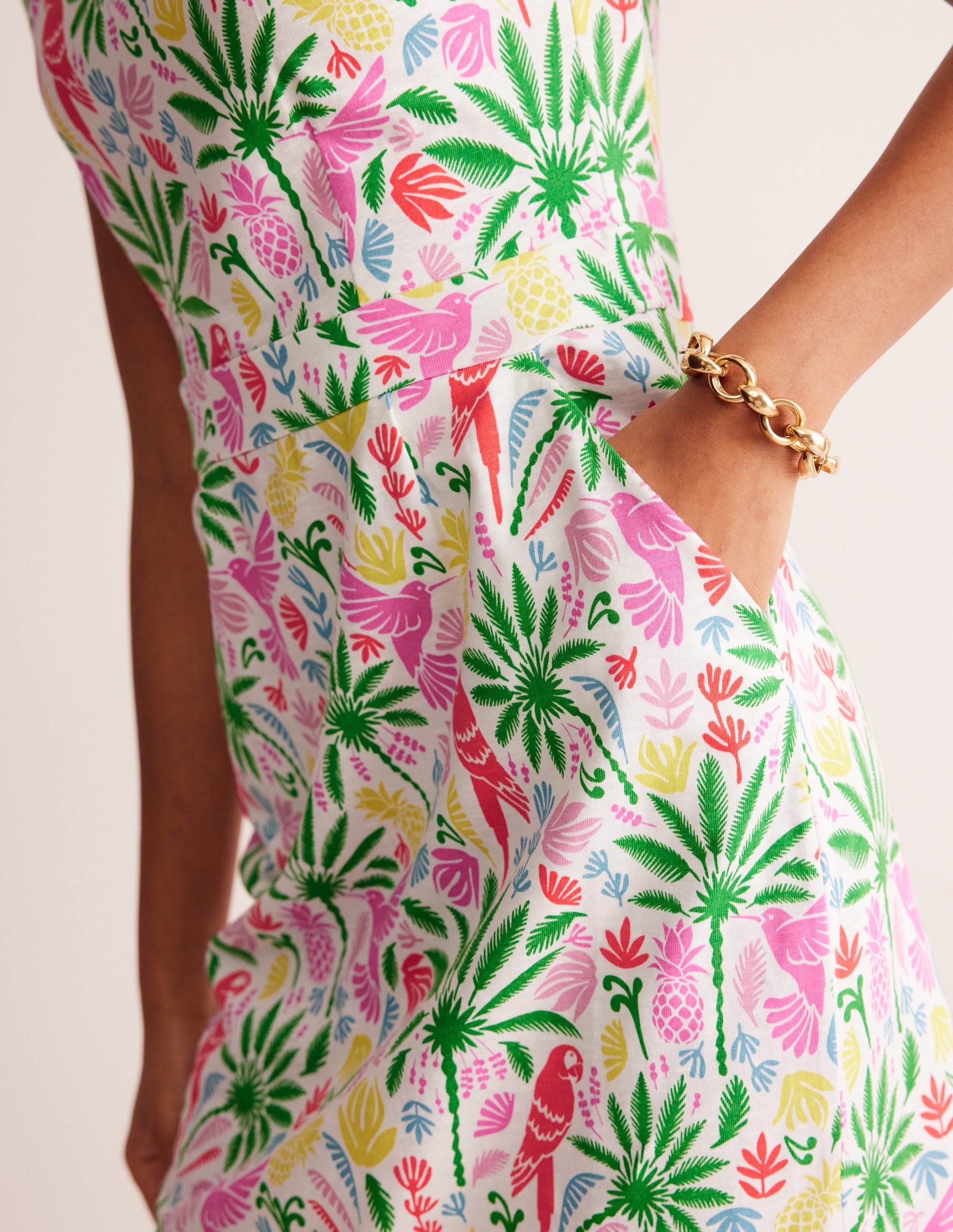 Florrie Jersey Dress-Multi, Tropical Paradise - Image 2