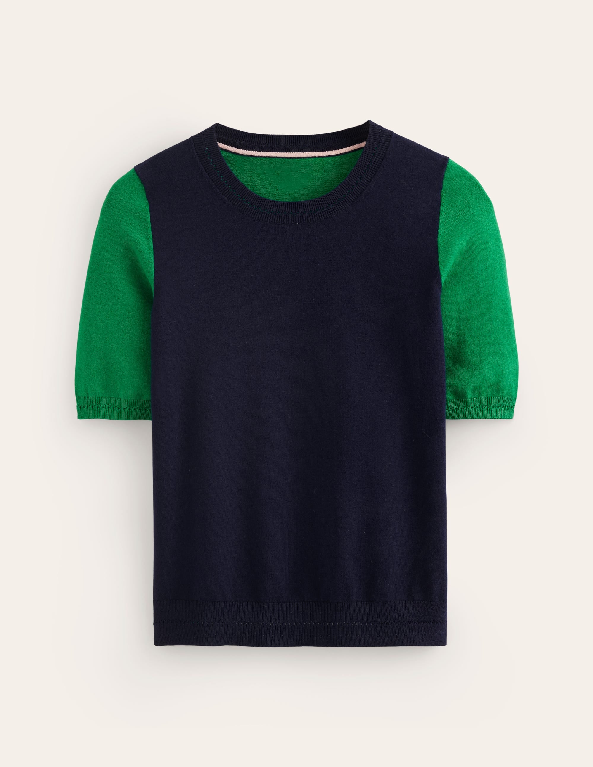 T-shirt col rond Catriona en coton-Black - Image 5