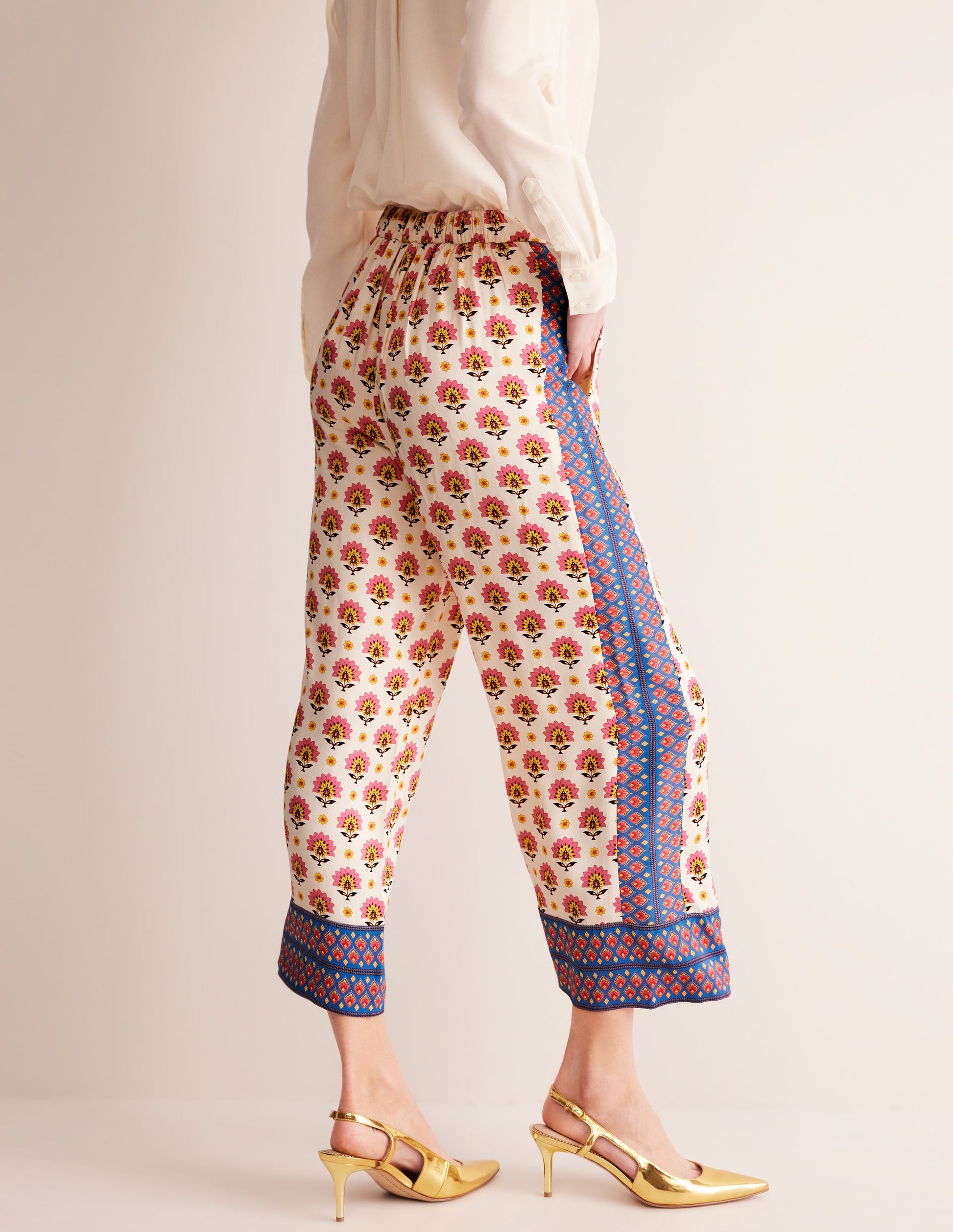 Straight Crop Satin Trousers-Passion Geo-3