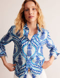 Sienna Leinenhemd-Surf The Web, Ananas Welle