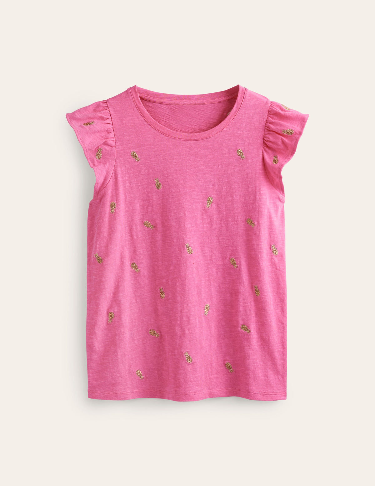 Dora Oberteil mit Flatterärmeln-Sangria Sunset Pink, Ananas - Image 5