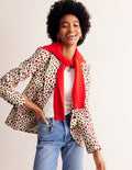 Marylebone Satin-Blazer-Bunt Erdbeere Wein