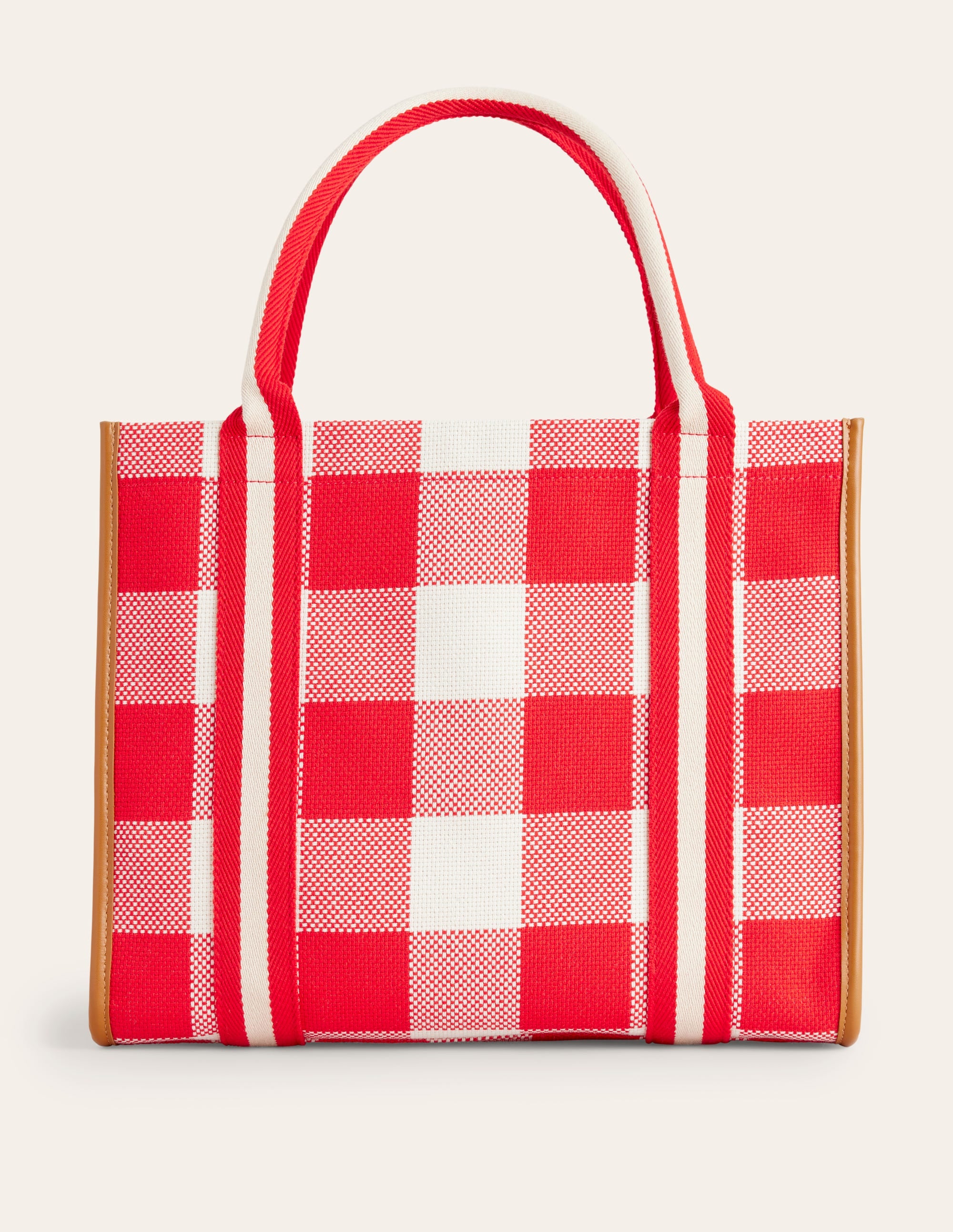 Tilda Canvas Tote Bag-Red Check - Image 2
