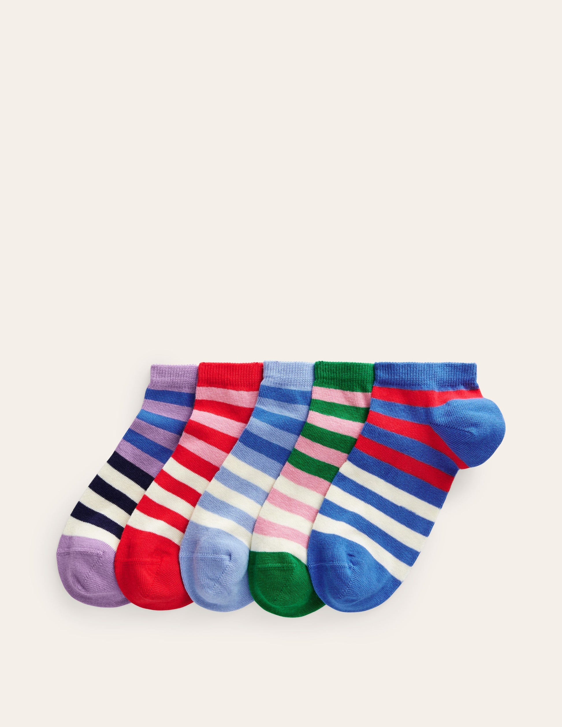 5 paires de chaussettes de sport-Rayé colourblock multi-1
