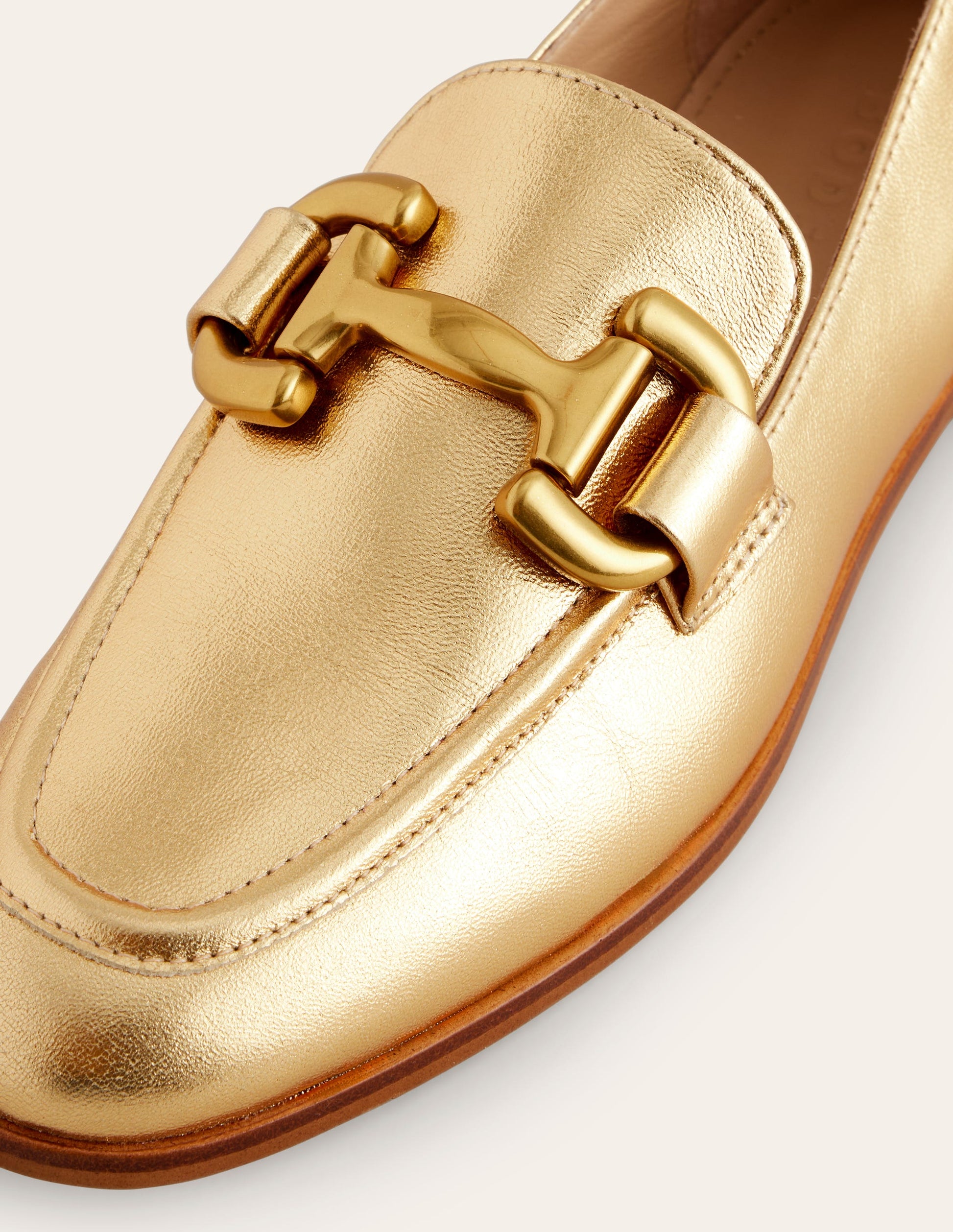 Mocassins Iris à mors-Cuir doré-4