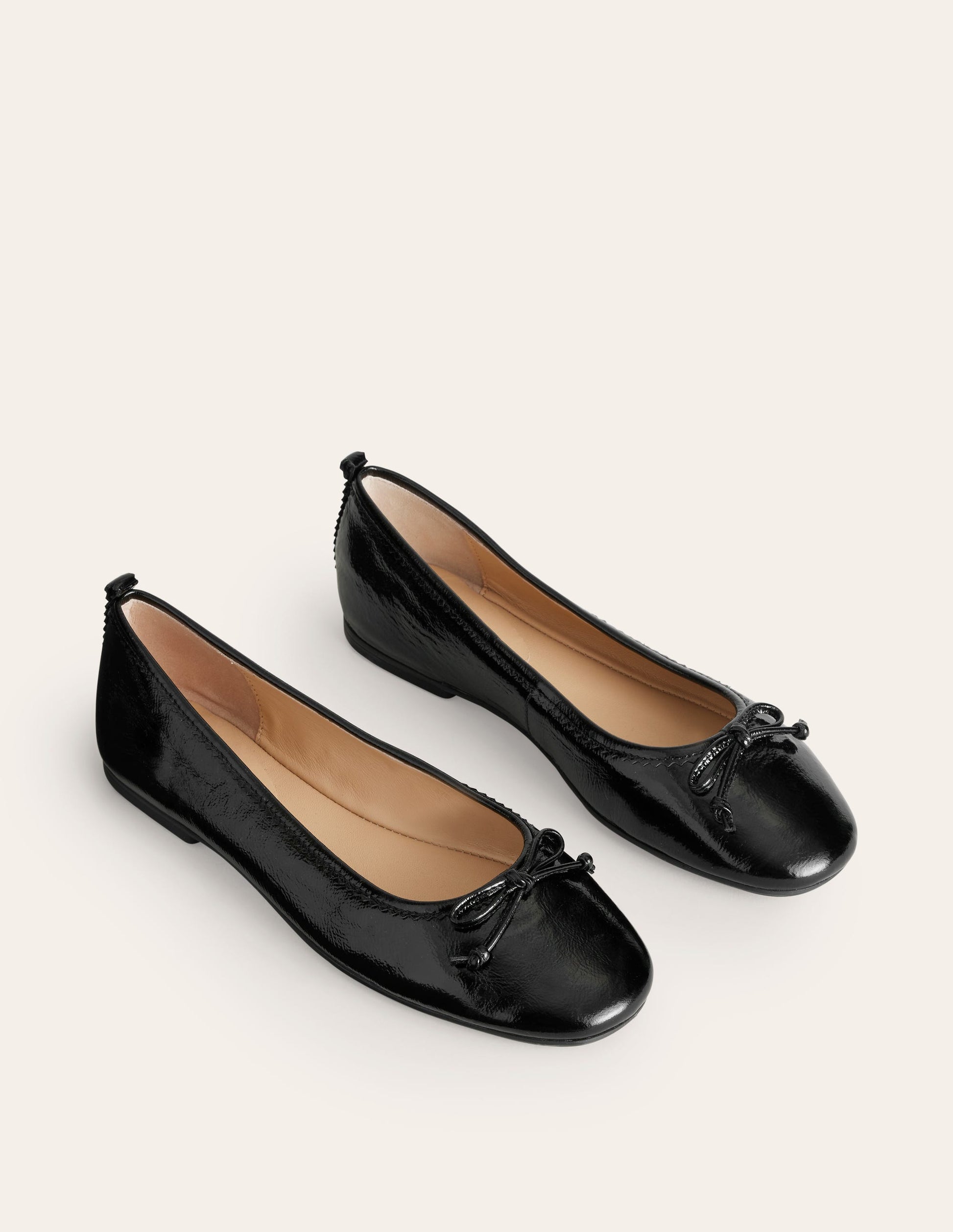 Kitty Flexi Sole Ballet Pumps-Black Patent-3