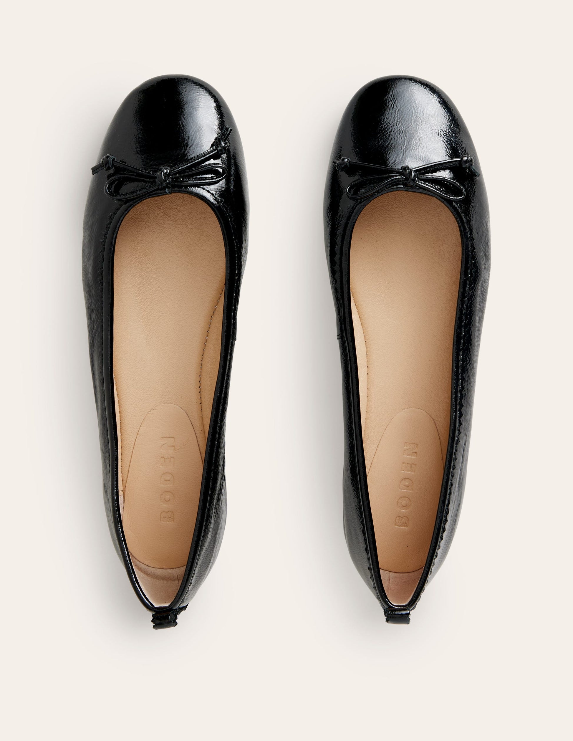 Kitty Flexi Sole Ballet Pumps-Black Patent-5