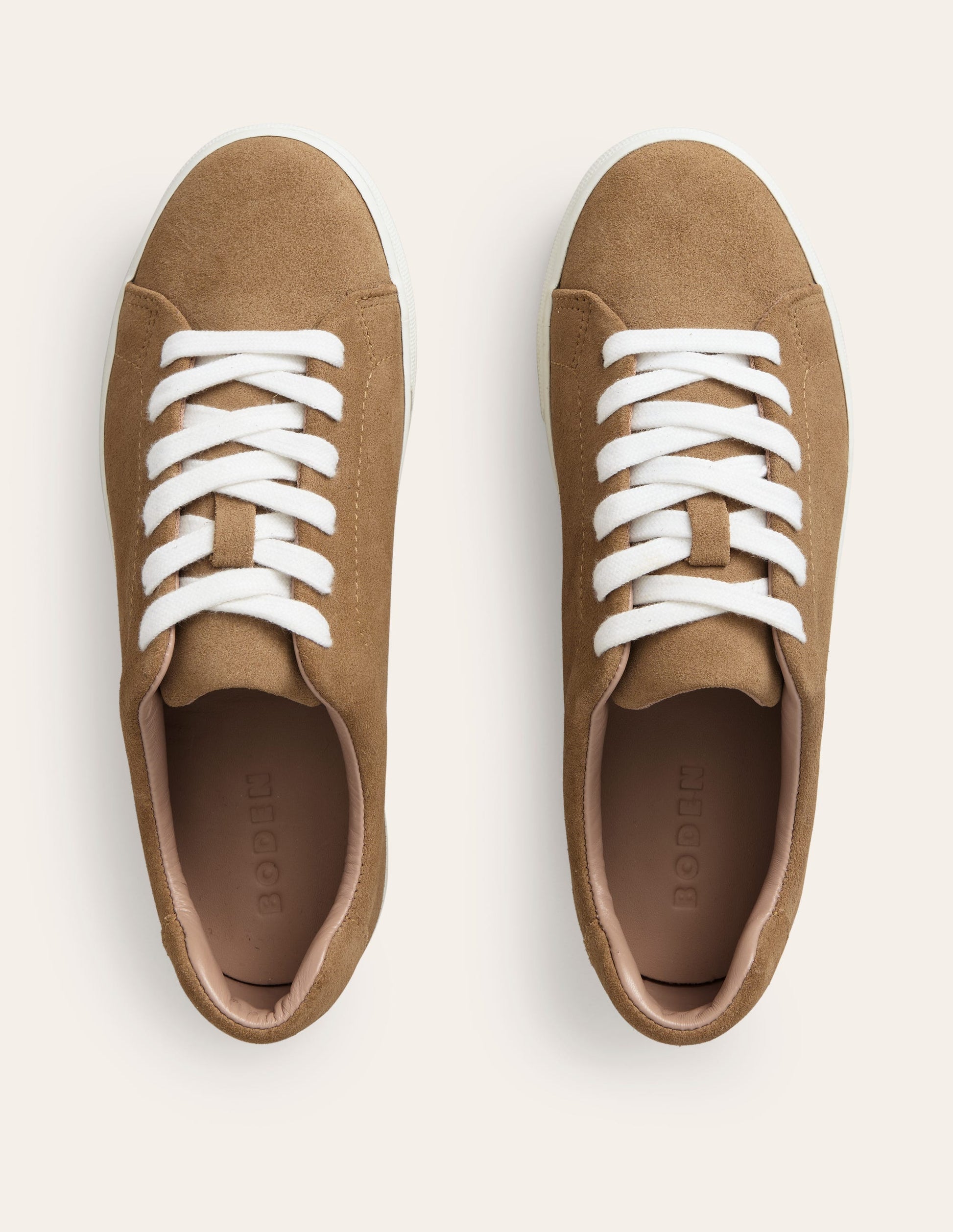 Flatform Trainers-Tan Suede-5