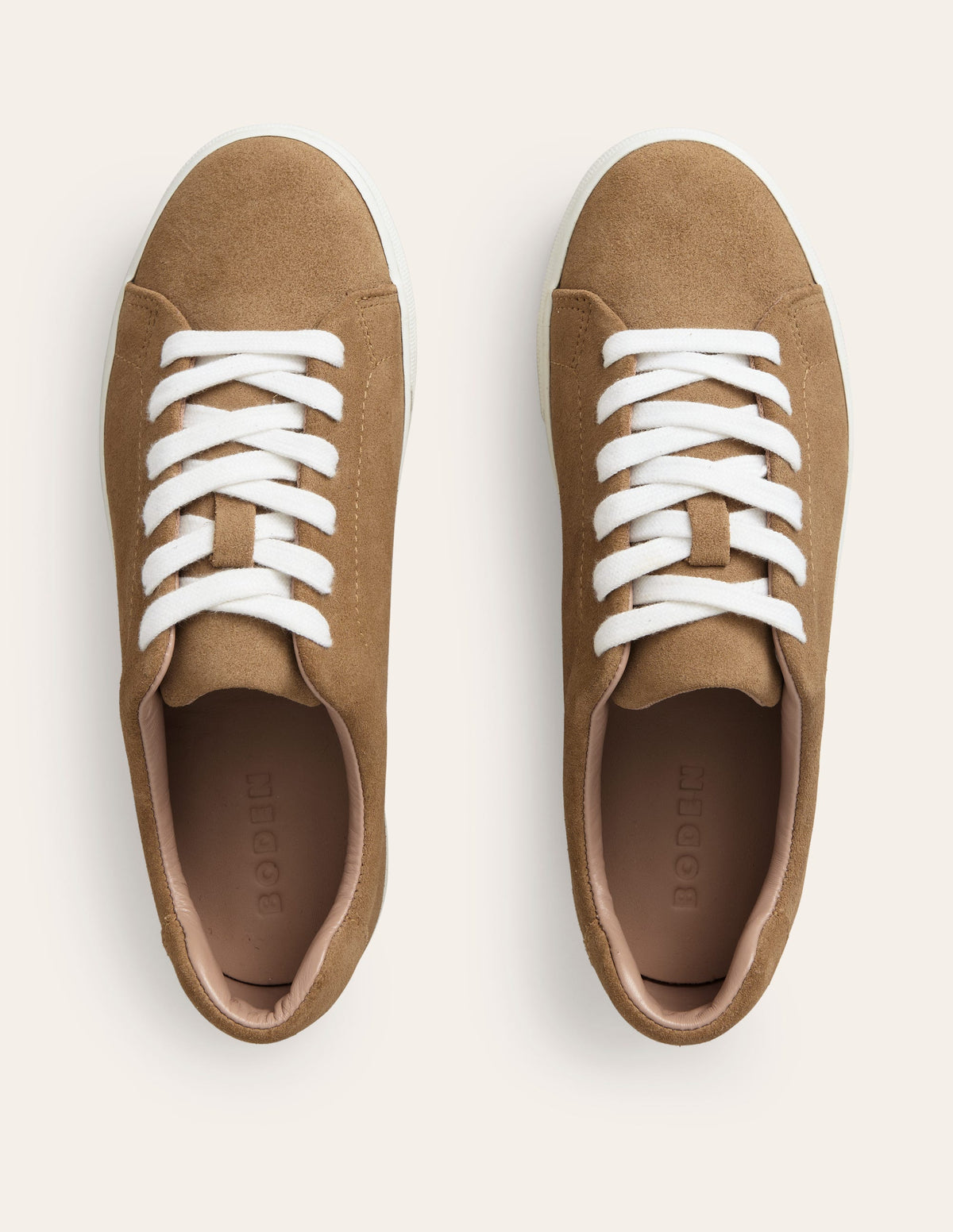 Flatform Trainers-Tan Suede - Image 5