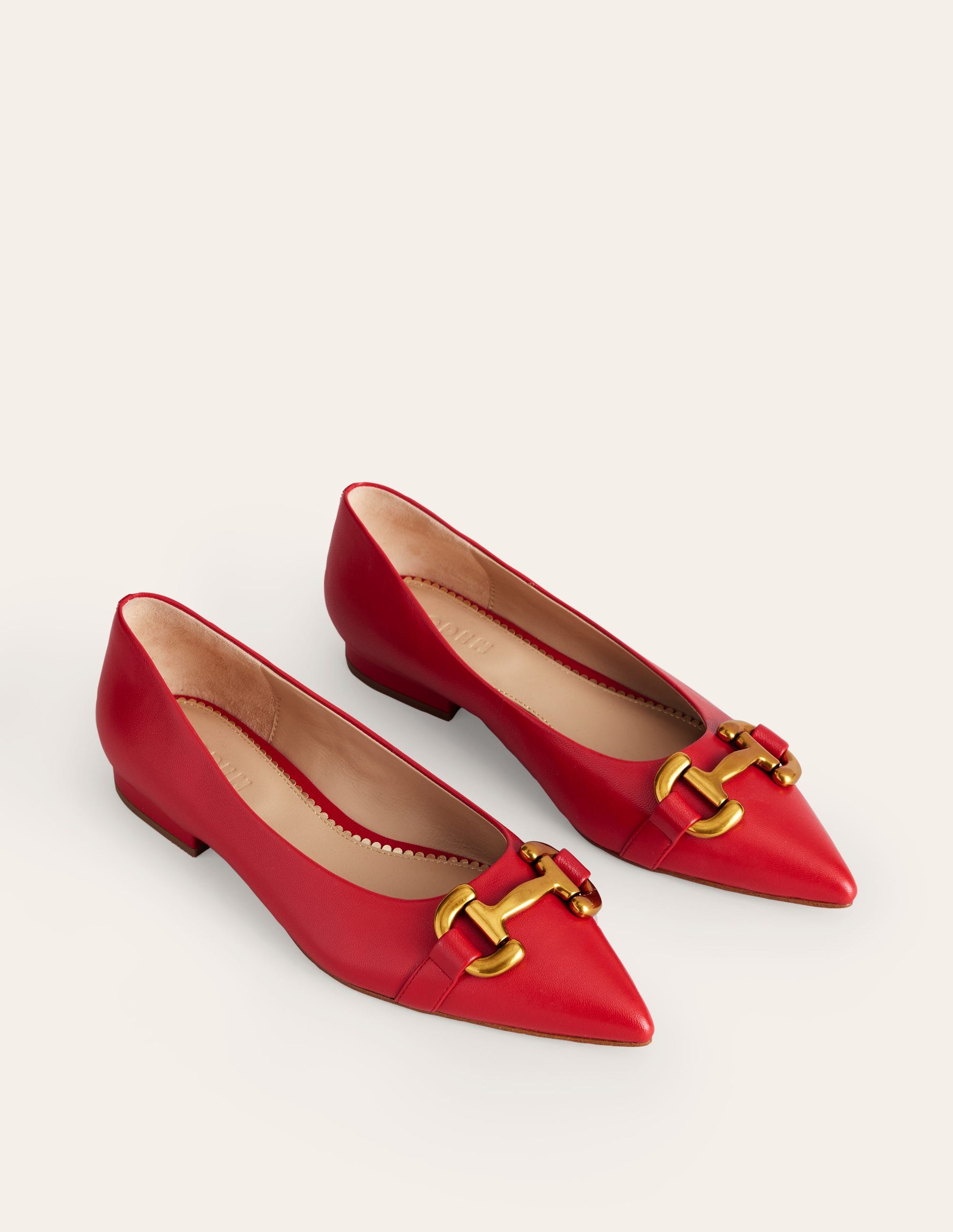 Iris Ballerinas mit Trensendetail-Rot Leder Hochglänzend-3