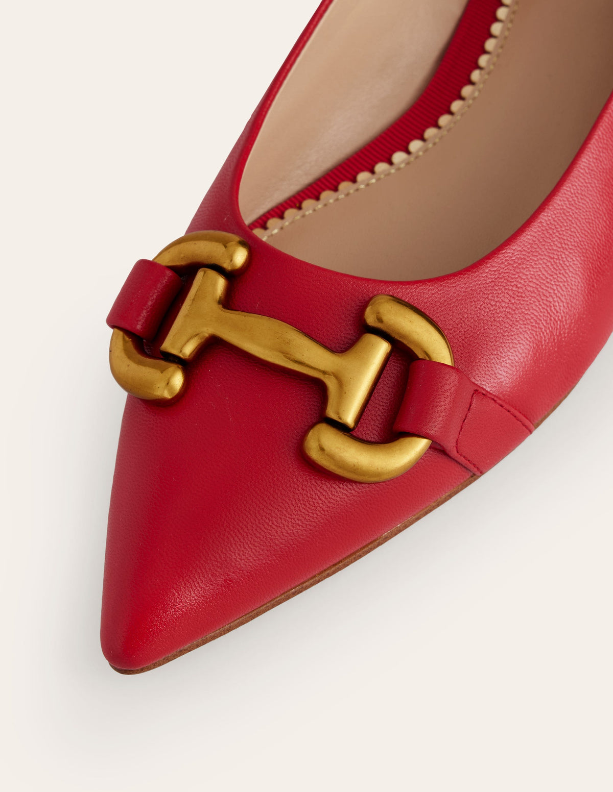 Iris Ballerinas mit Trensendetail-Rot Leder Hochglänzend-4