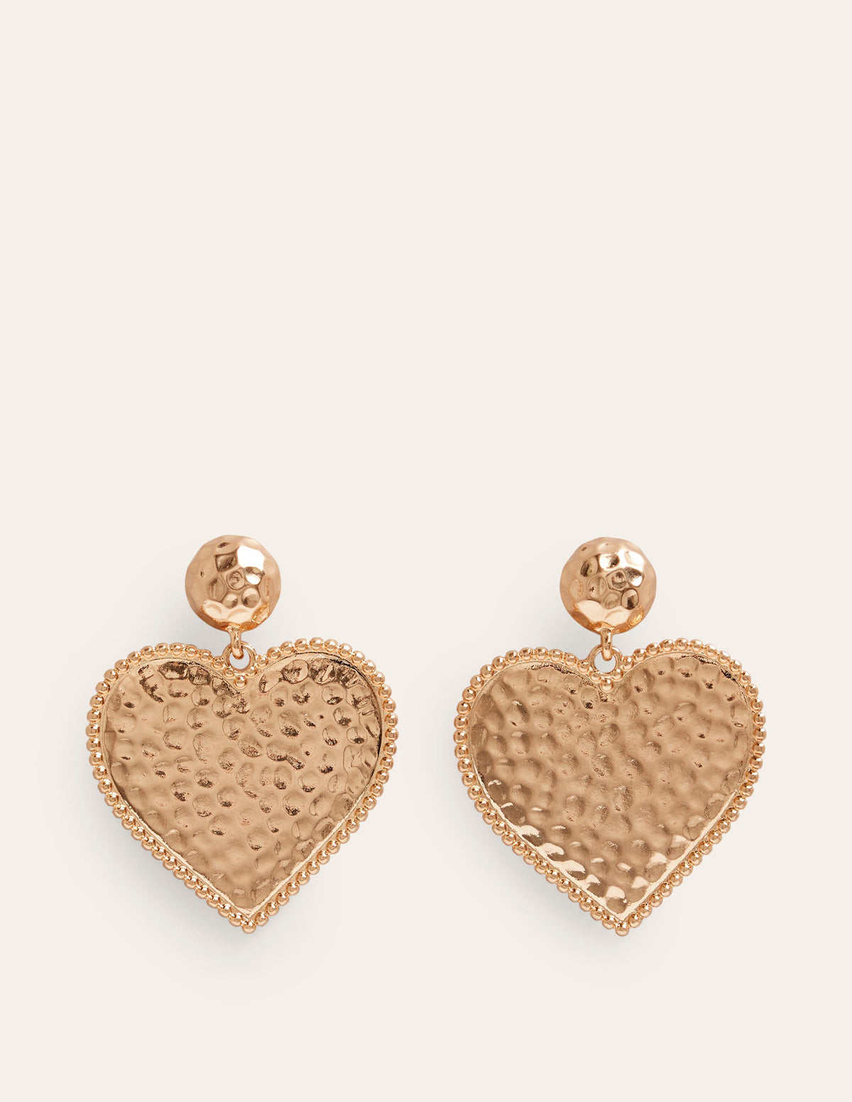 Boucles d'oreilles en forme de cœur-Doré - Image 2