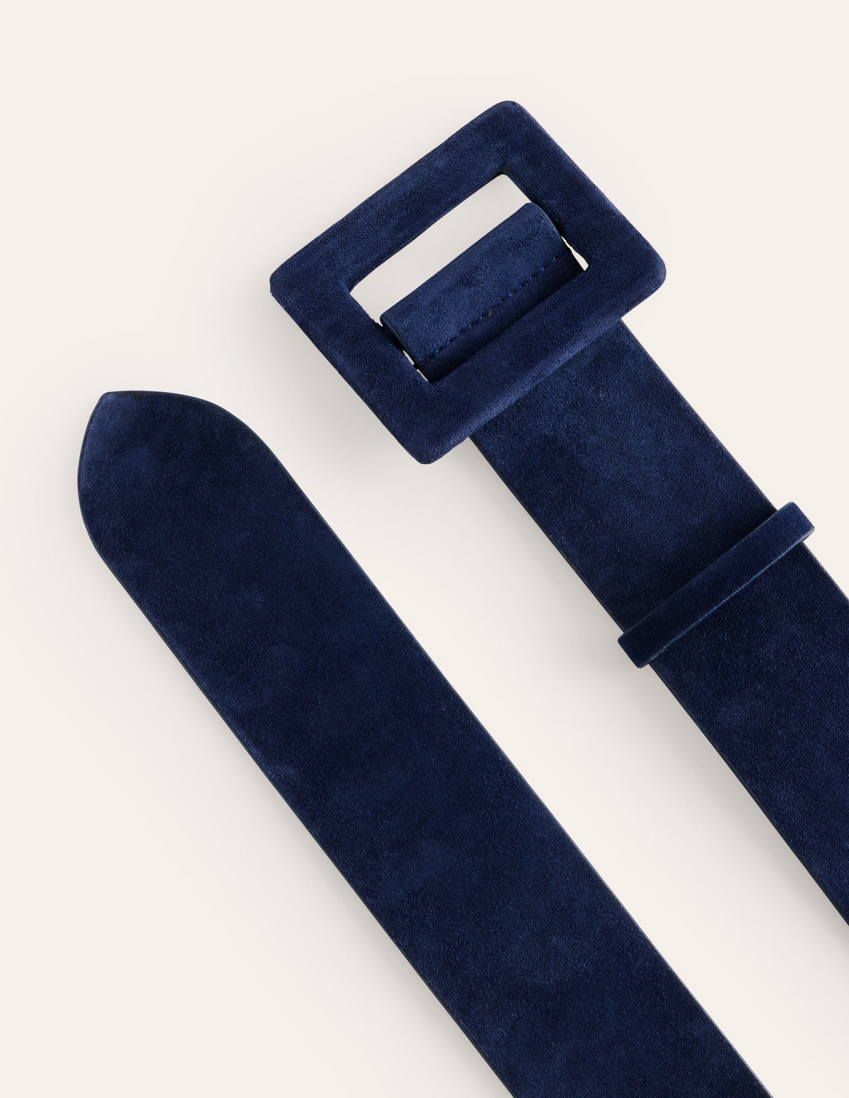 Gürtel aus Wildleder mit Schnalle-Marineblau-3