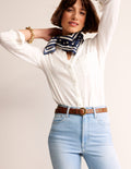 Ceinture en cuir à œillets-Fauve