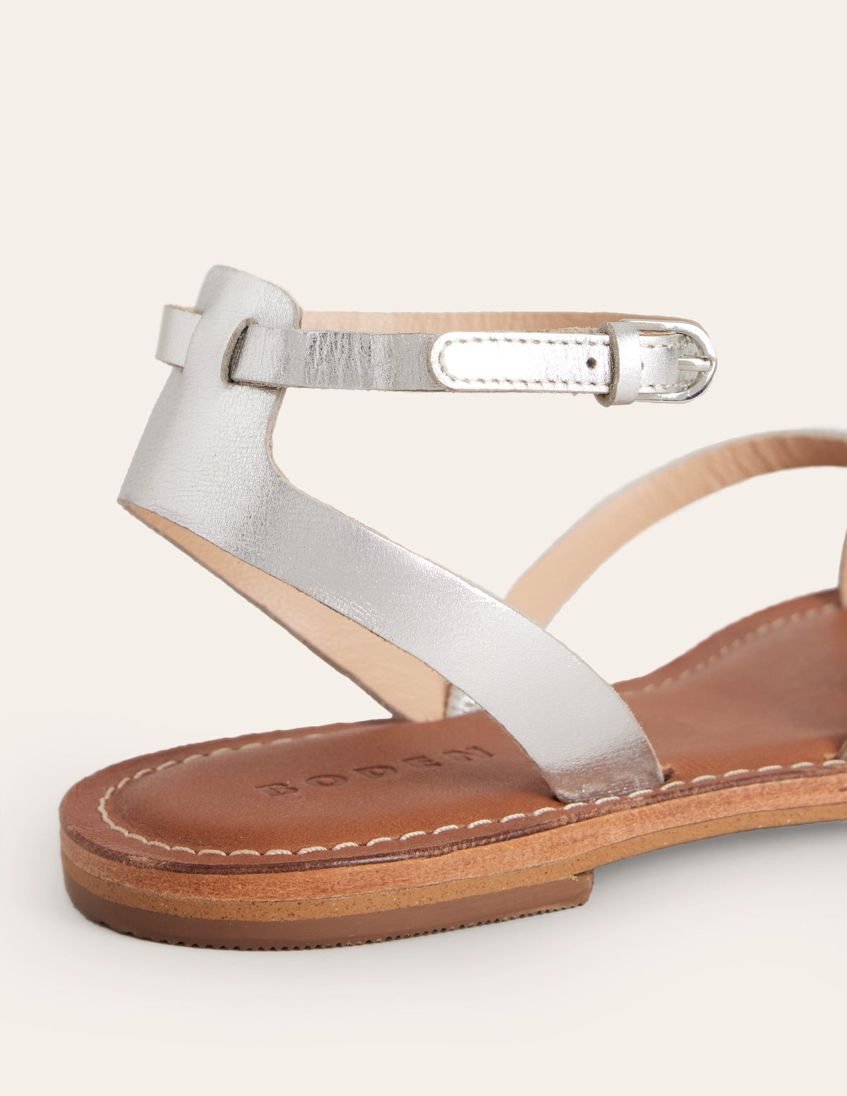 Everyday Flat Sandals-Silver Metallic - Image 4