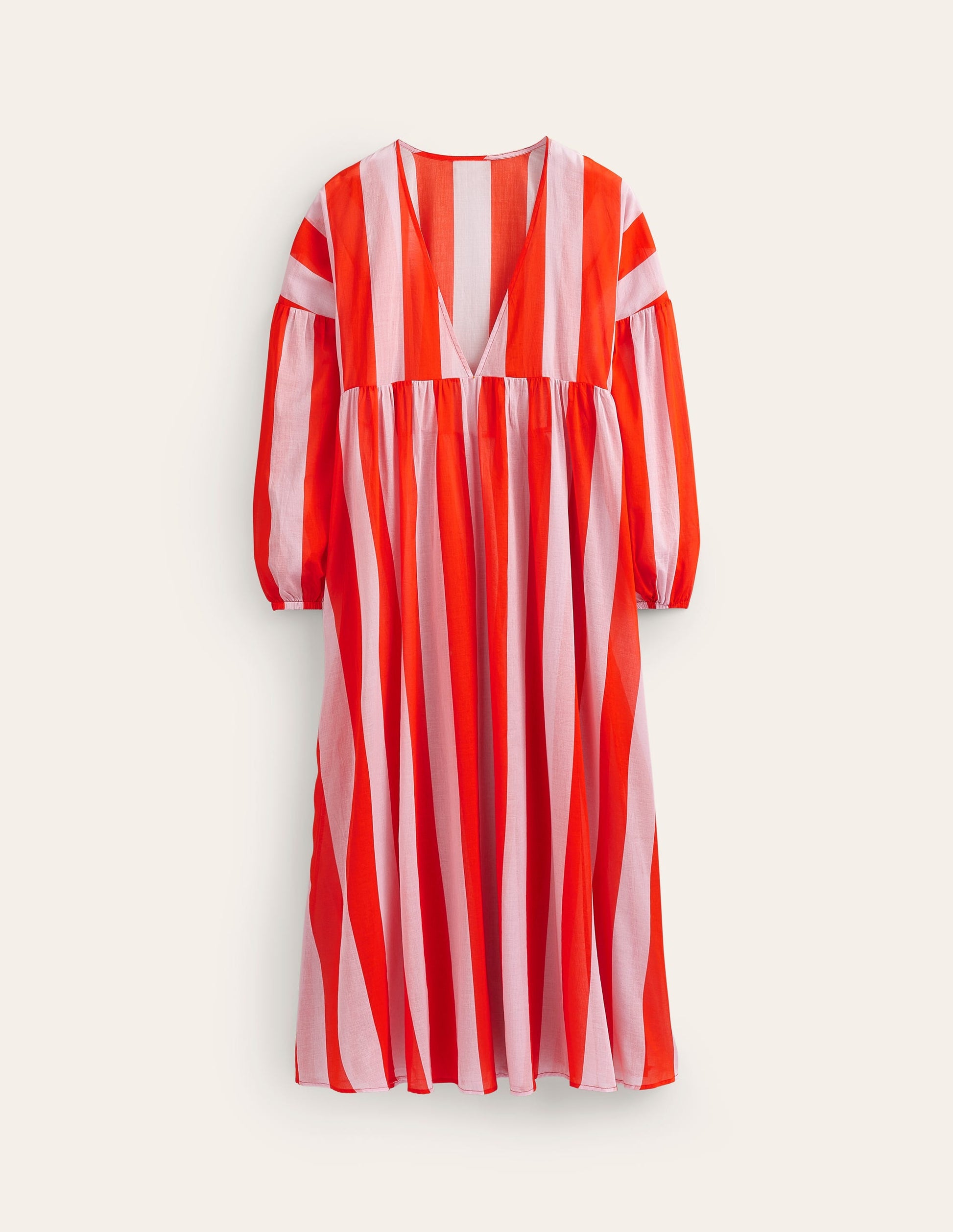 Robe longue Sarah façon caftan-Fiesta et orchidée-5