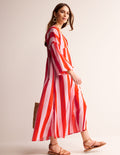 Robe longue Sarah façon caftan-Fiesta et orchidée