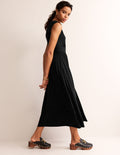 Thea Ärmelloses Midikleid-Schwarz