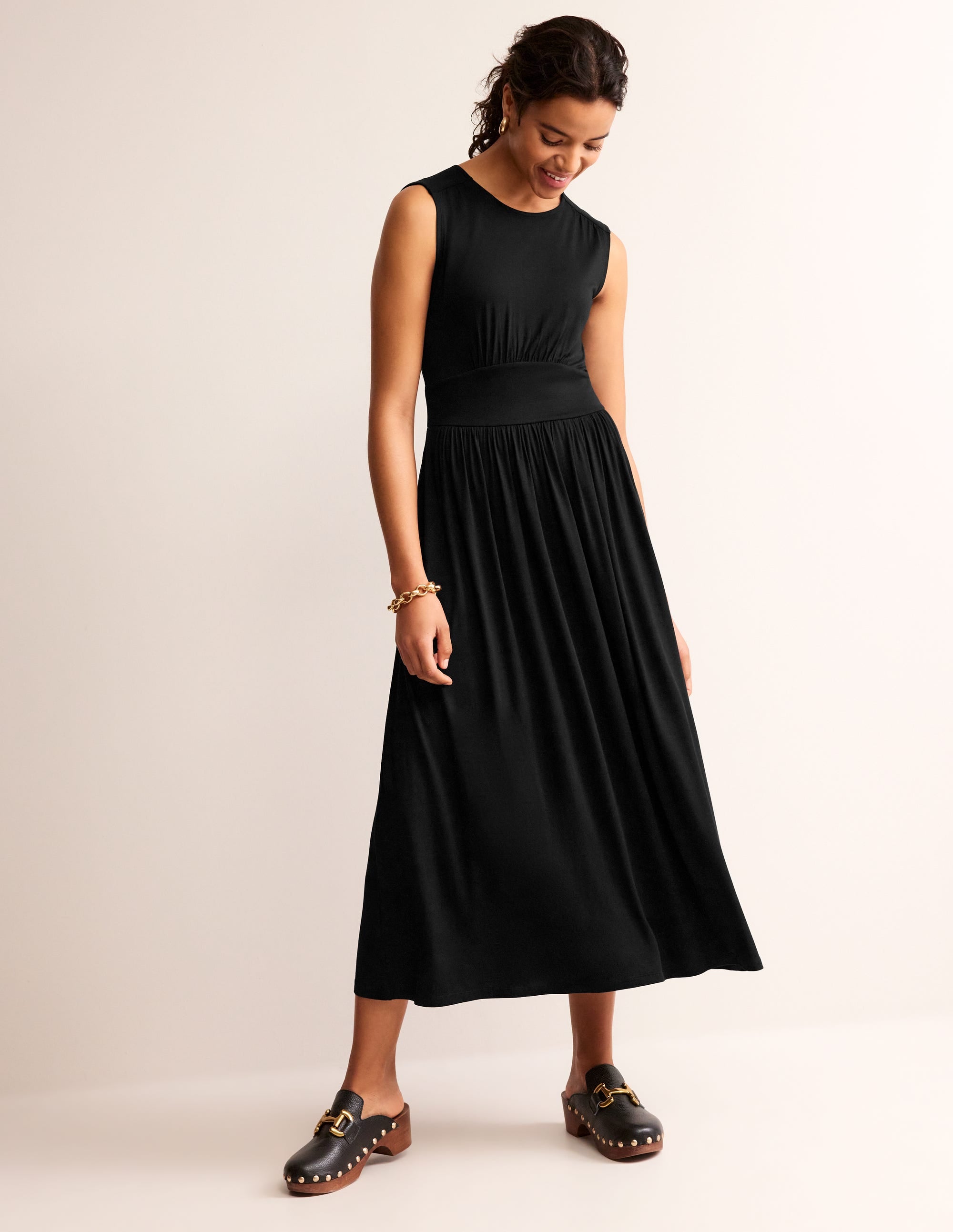 Thea Ärmelloses Midikleid-Schwarz - Image 2