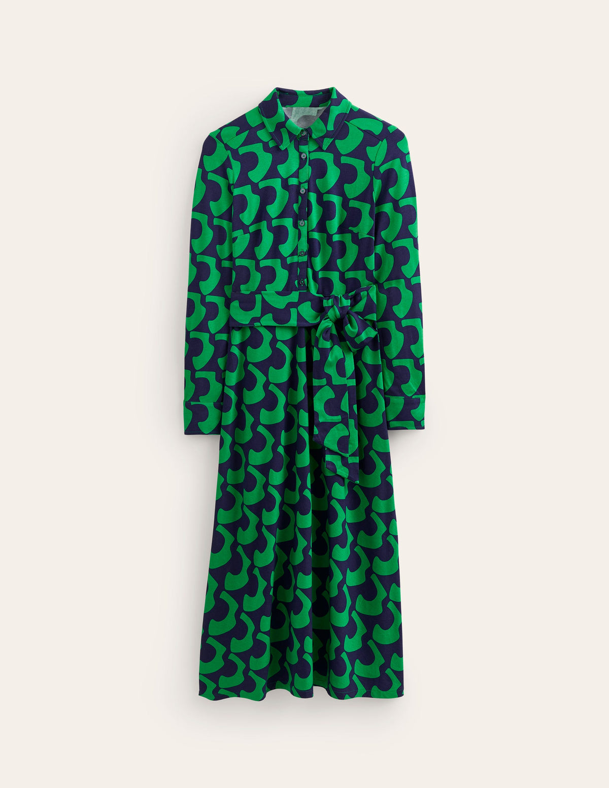 Laura Jersey Midi Shress-Green Tambourine, Arc Geo - Image 5