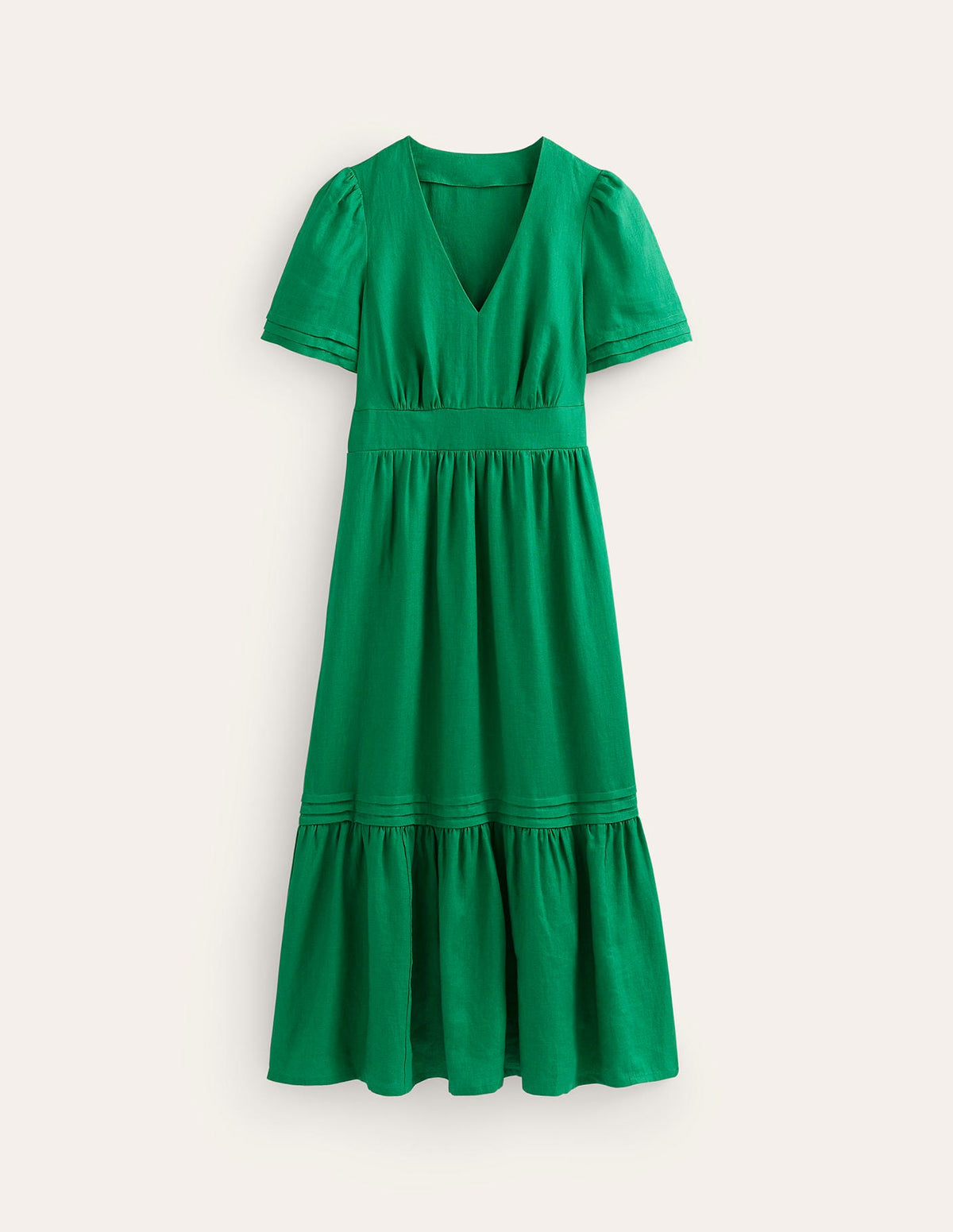 Eve Midikleid aus Leinen-Grünes Tamburin - Image 8