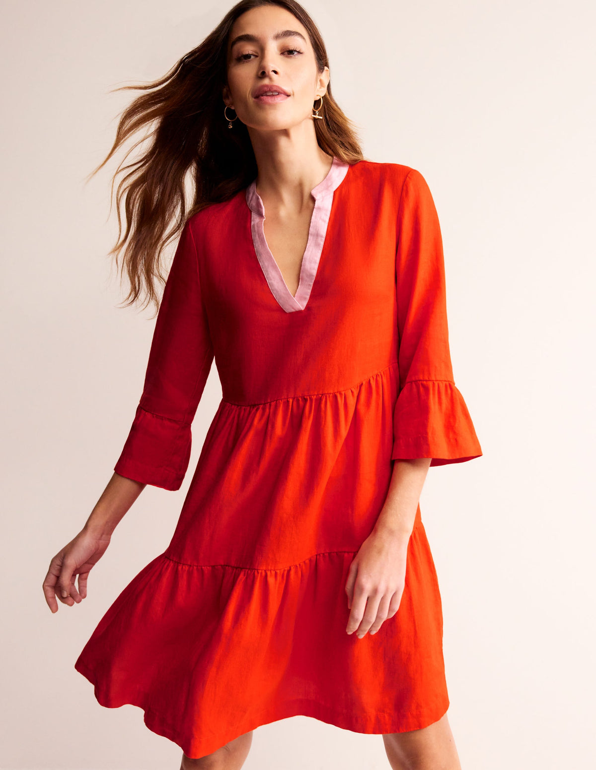 Sophia Kurzes Leinenkleid-Fiesta - Image 1