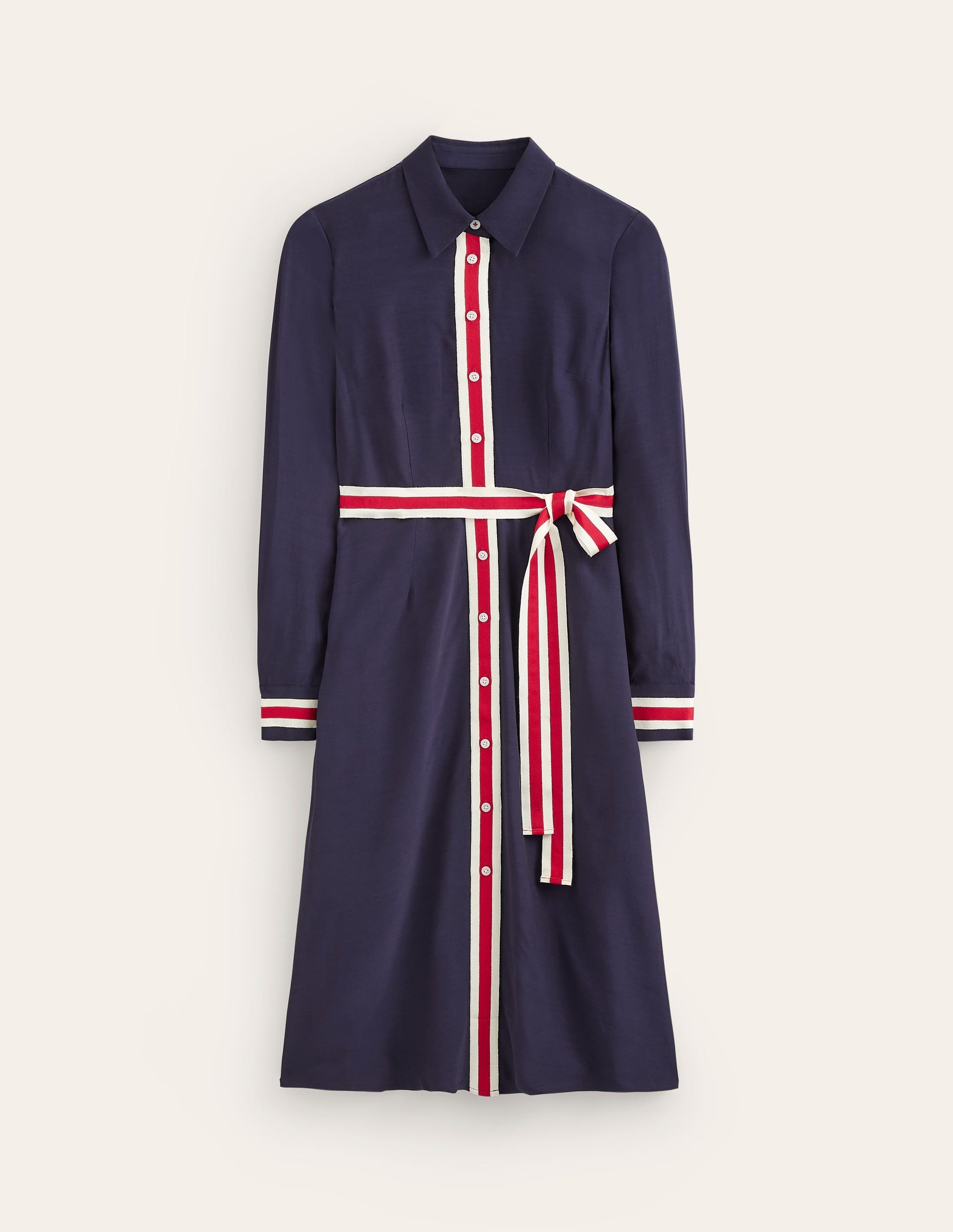 Kate Tipping Shirt Dress-Navy-6