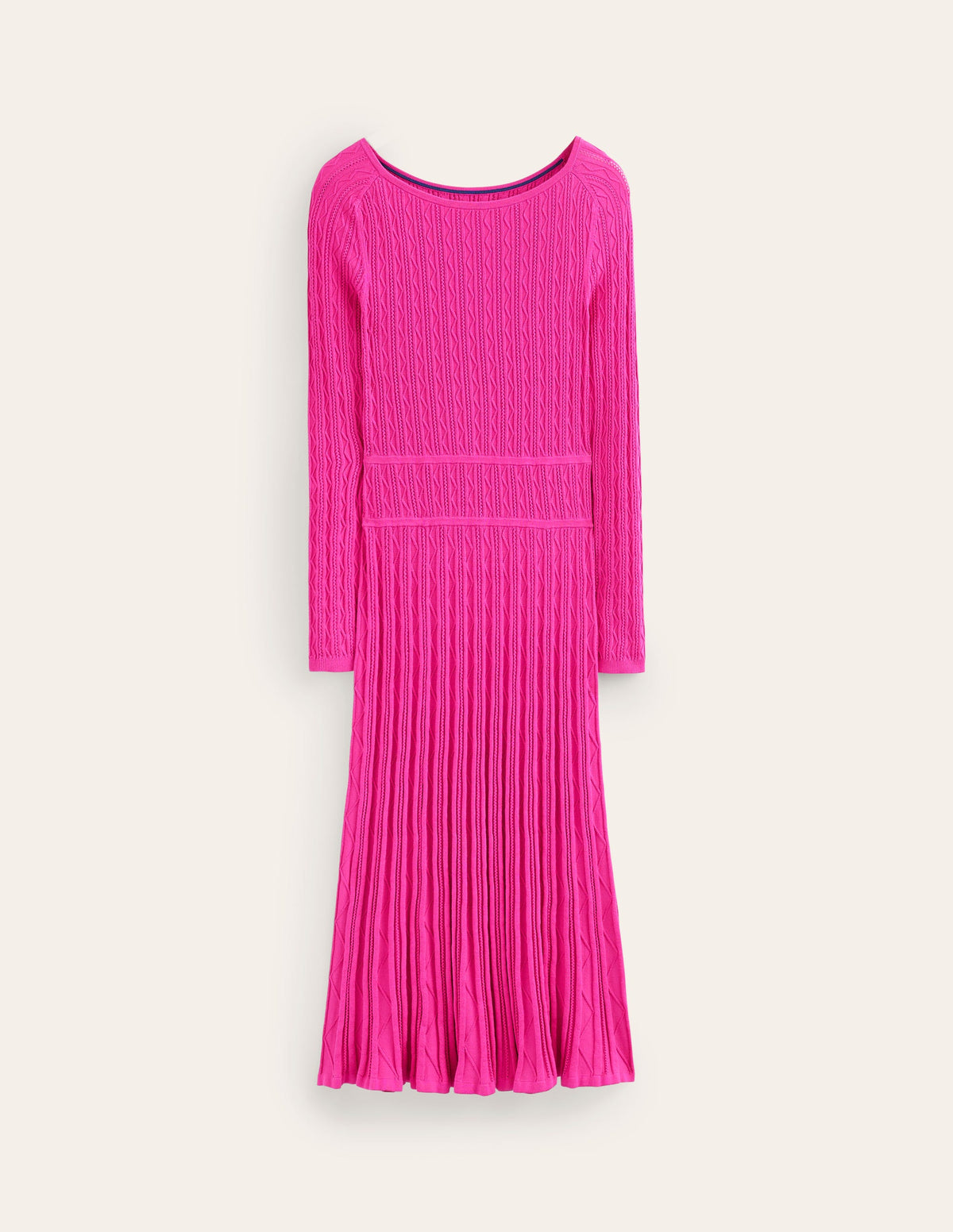 Robe taille empire Imogen en maille-Rose violet-5