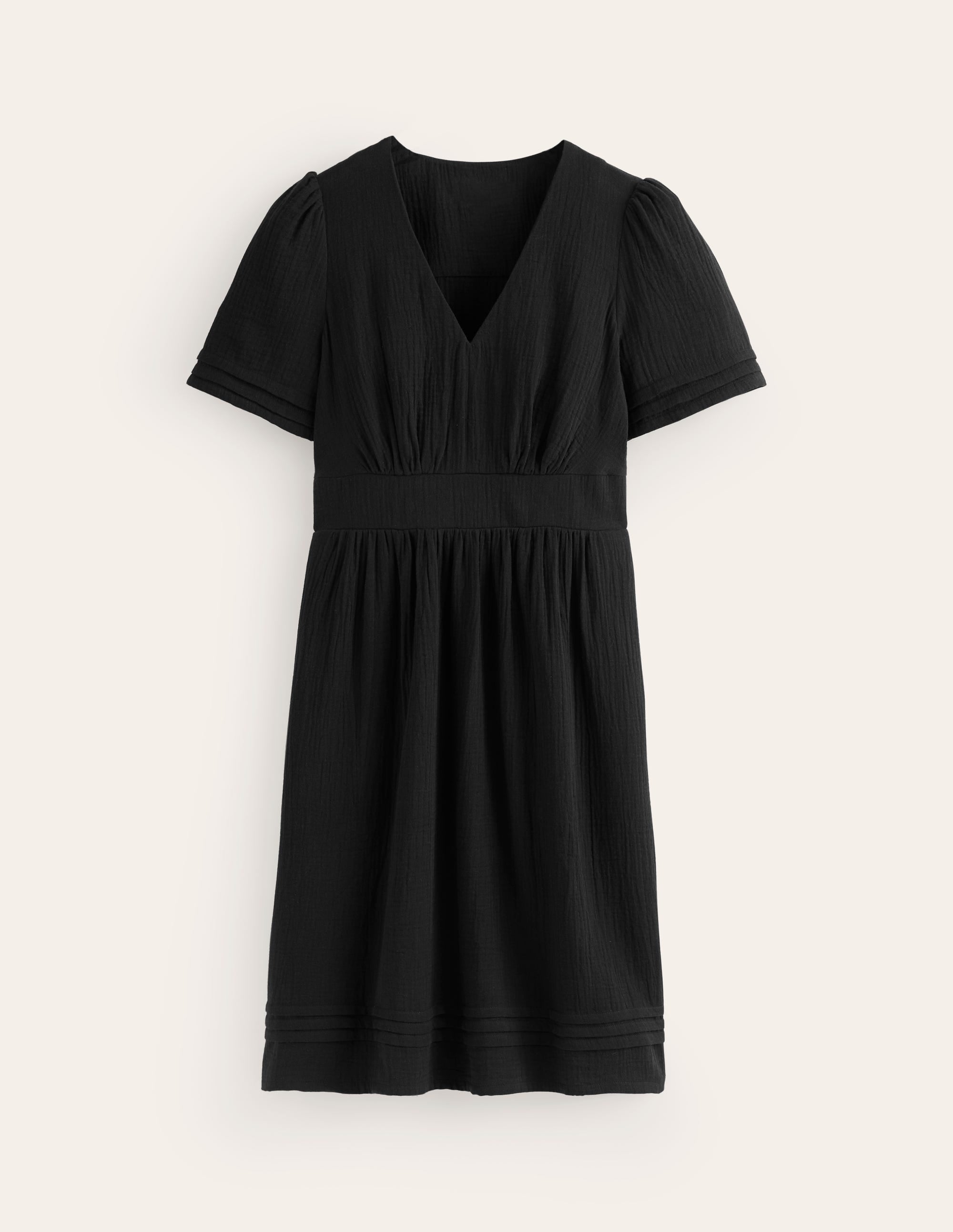 Robe courte Eve double-étoffe-Noir - Image 5