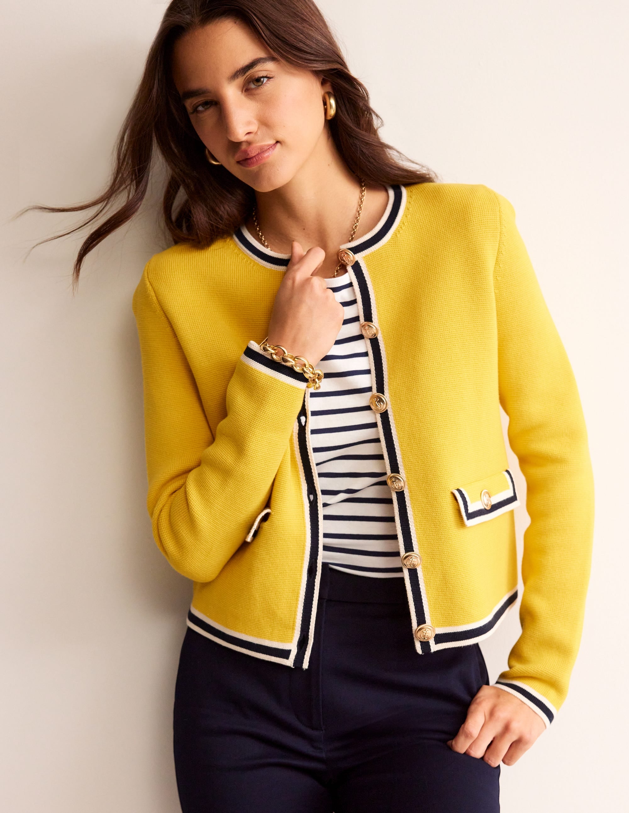 Holly Cardigan-Maracuja, Marineblau - Image 2