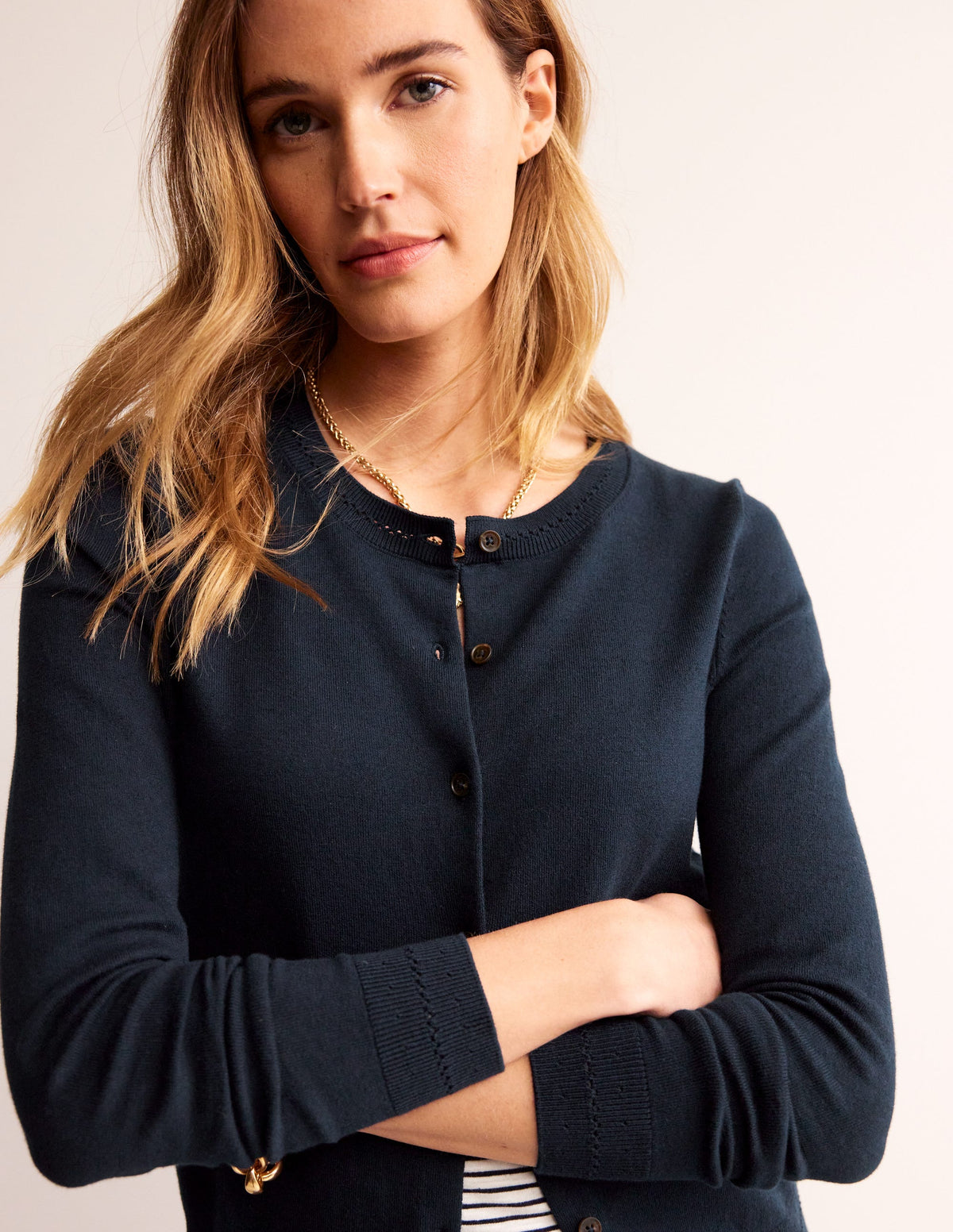 Catriona Cardigan aus Baumwolle-Aqua Marine Marl - Image 1