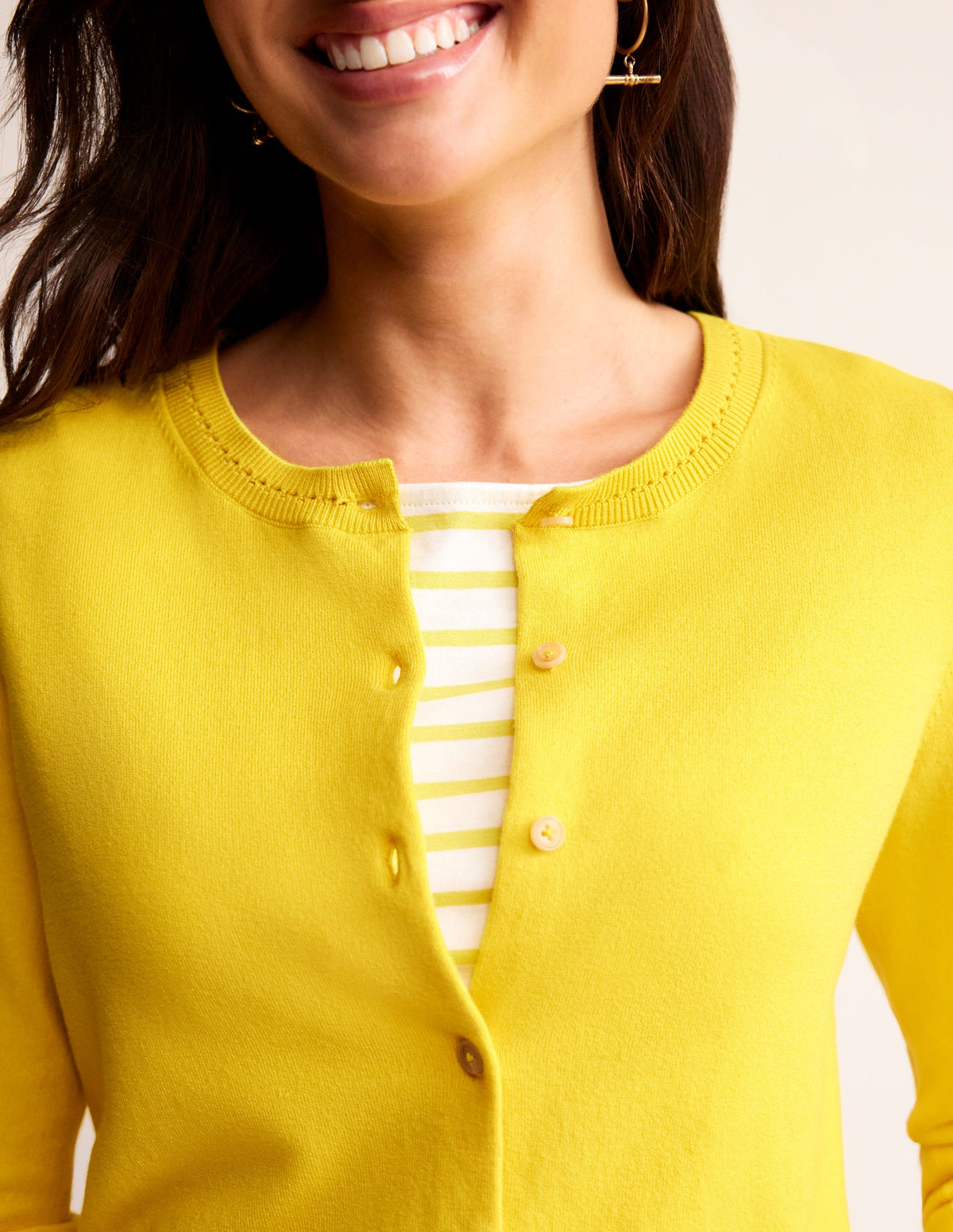Catriona Cardigan aus Baumwolle-Mimosengelb-2