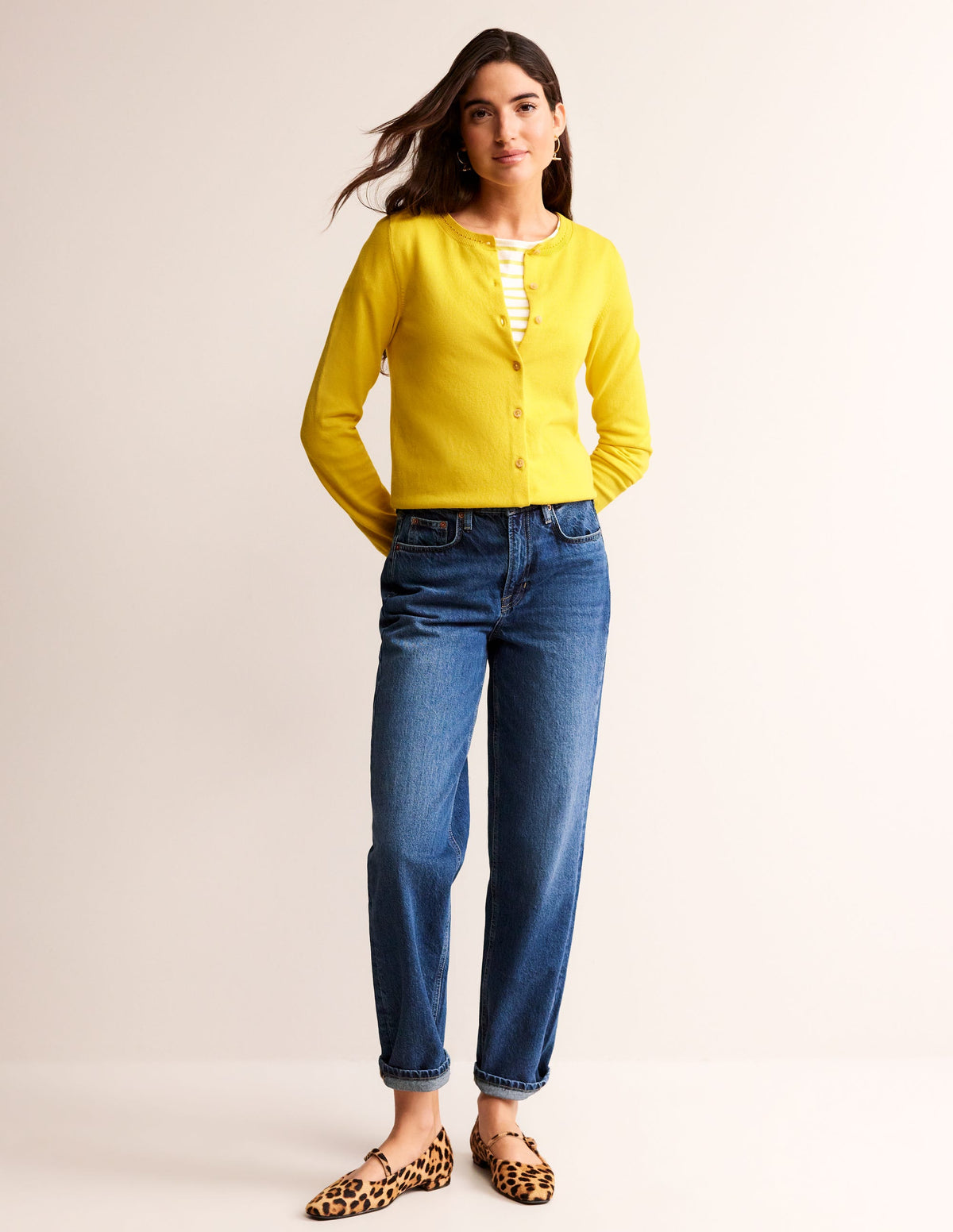 Catriona Cardigan aus Baumwolle-Mimosengelb-4