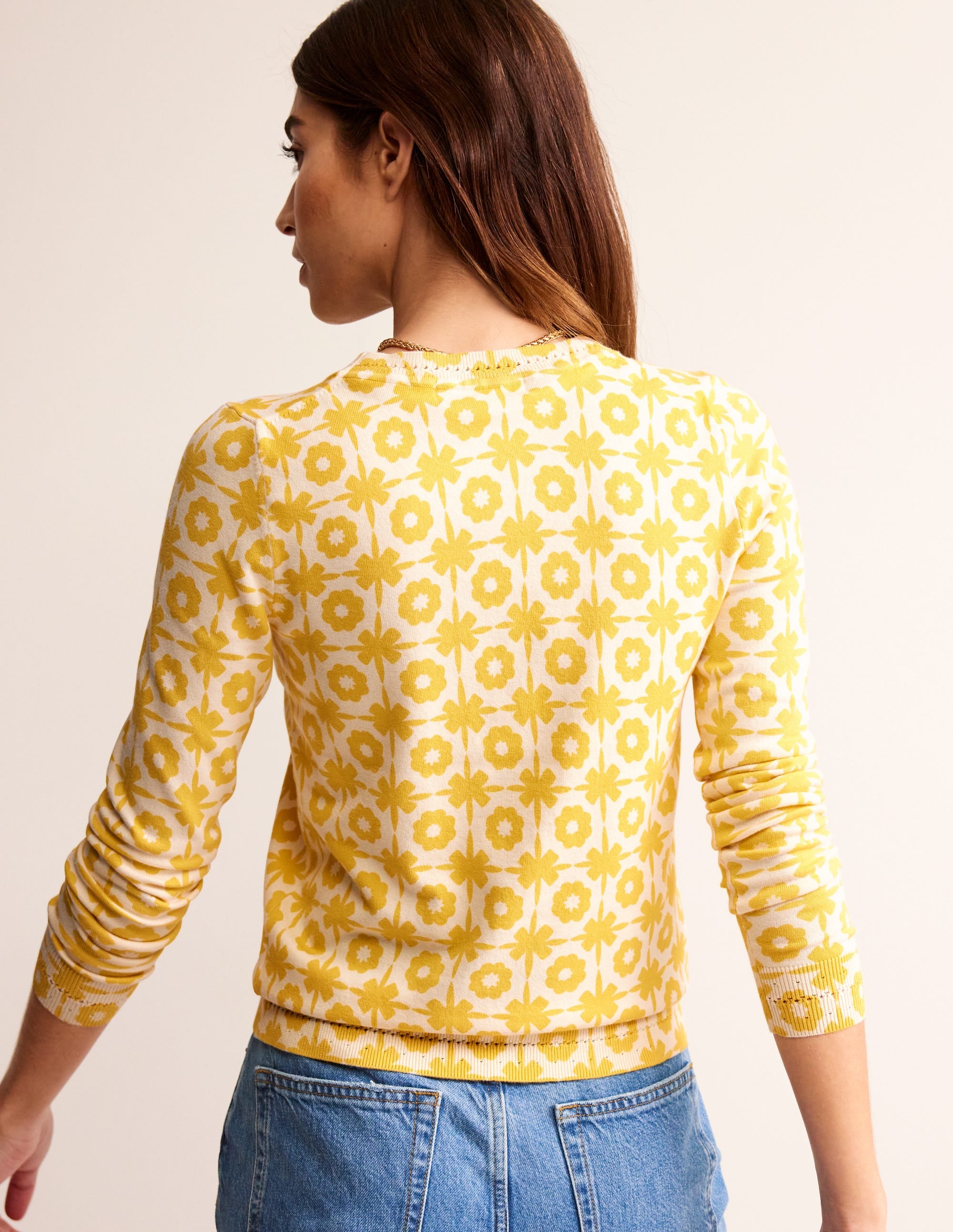 Catriona Pullover aus Baumwolle mit Rundhalsausschnitt-Maracuja Muster - Image 3