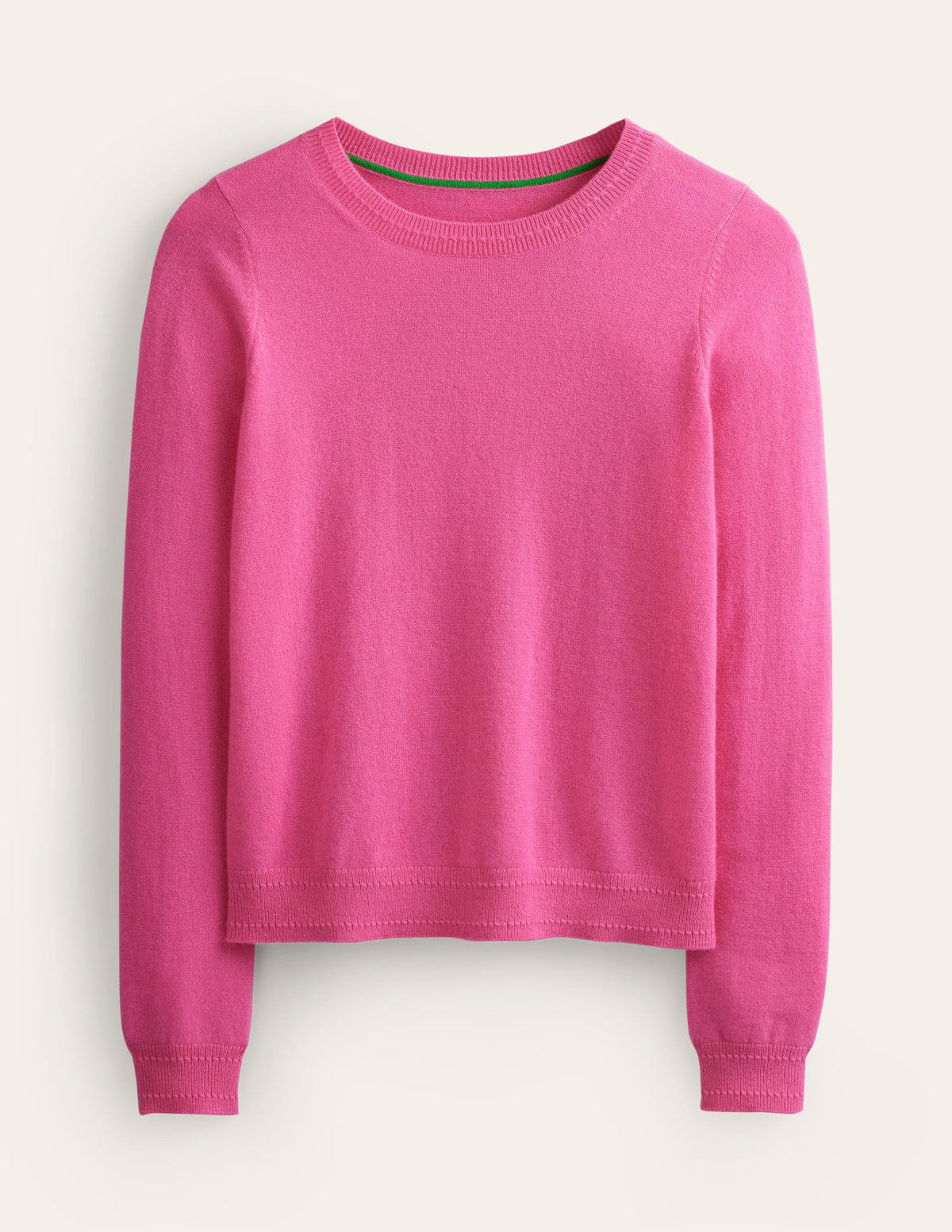 Pull Eva col rond en cachemire-Rose festif - Image 6