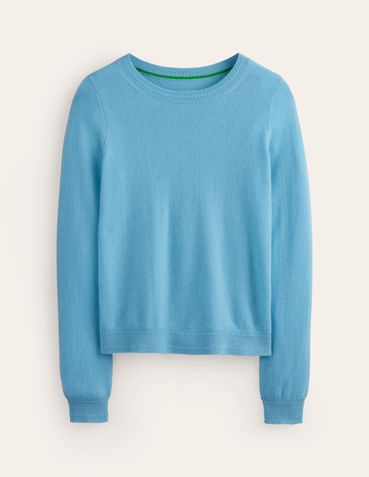 Eva Kaschmirpullover mit Rundhalsausschnitt-Hellblau-5