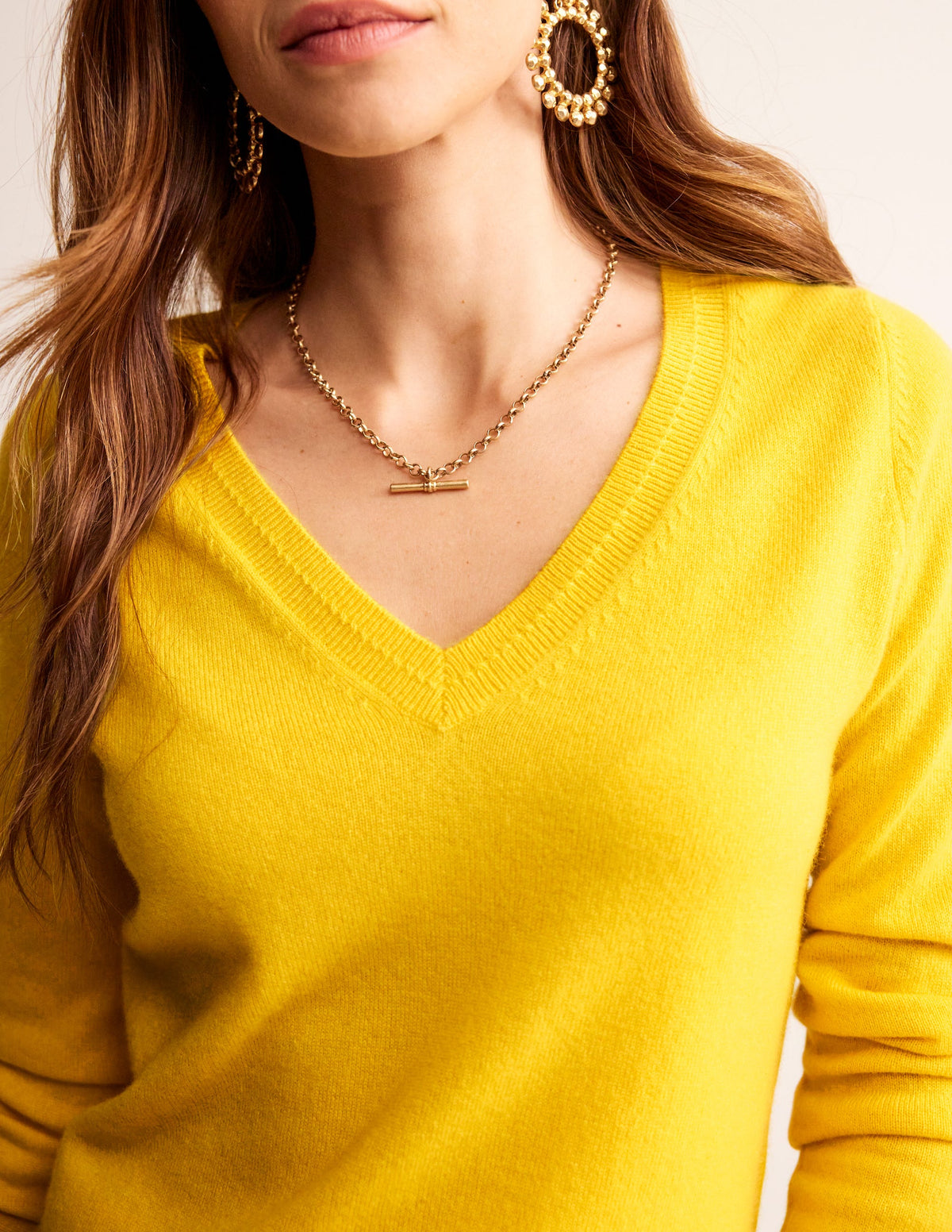 Eva Kaschmirpullover mit V-Ausschnitt-Ananas - Image 2