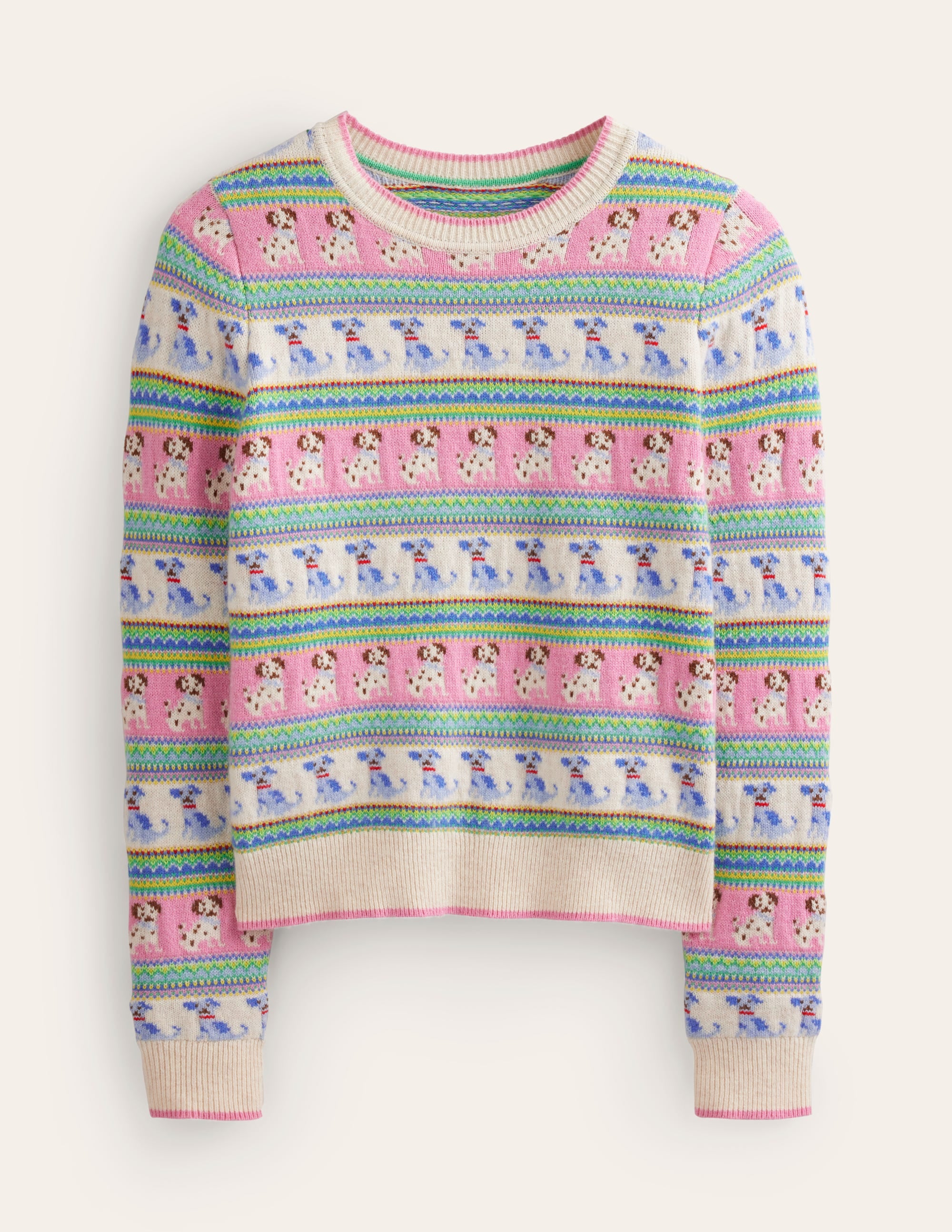 Edie Fair-Isle-Pullover-Warmes Naturweiß Hunde-Fair-Isle - Image 5