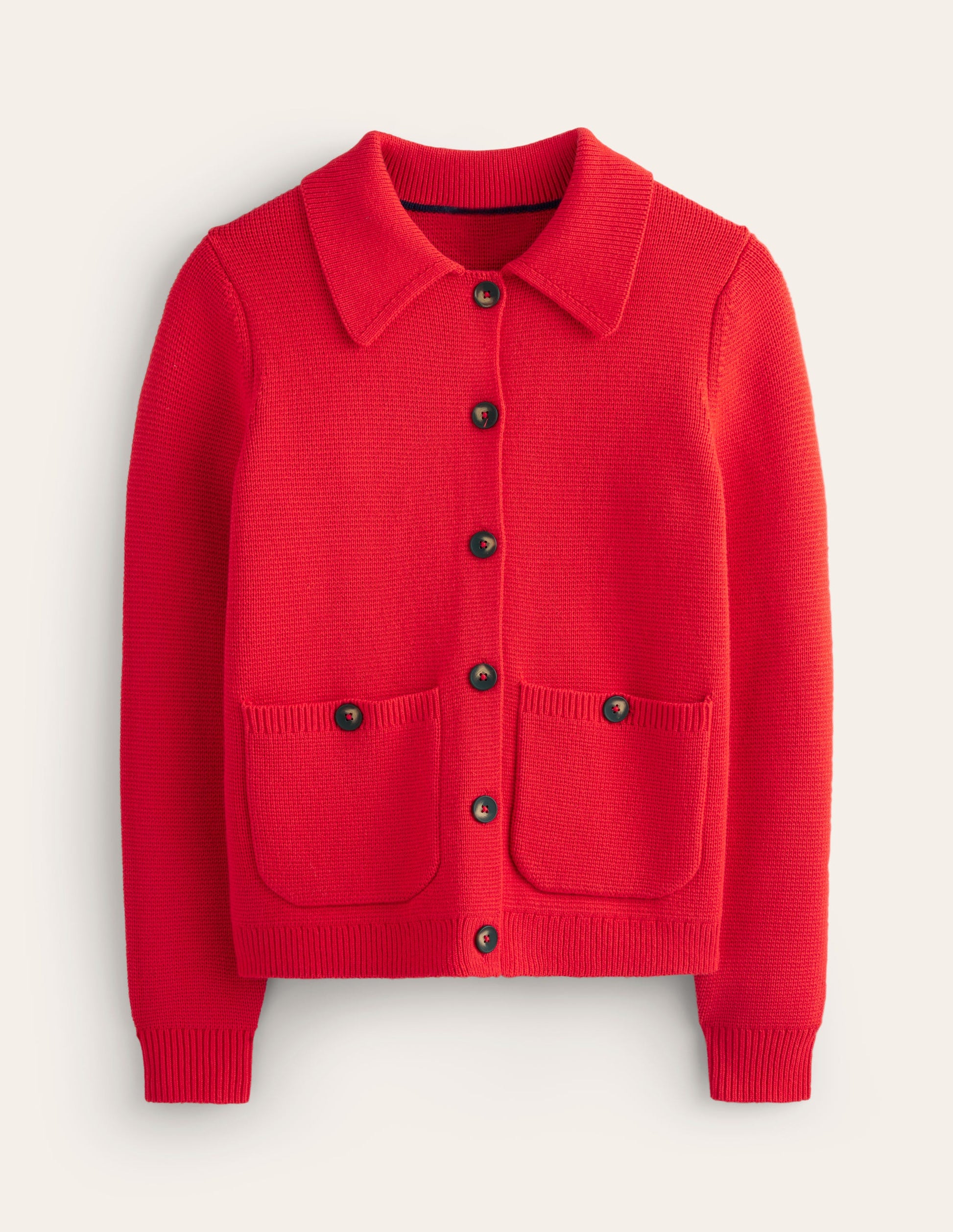 Emily Strickjacke aus Wollmischgewebe-Signalrot-5