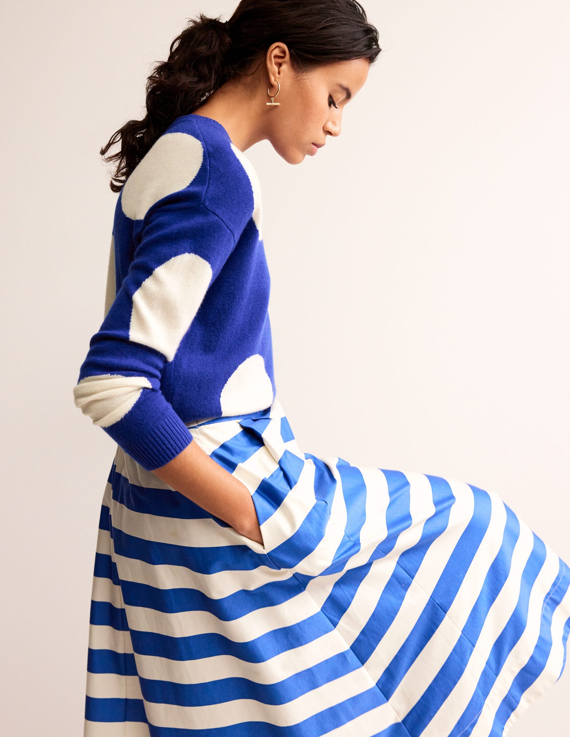Lydia Kaschmirpullover-Surf The Web Blau, Punkte-4
