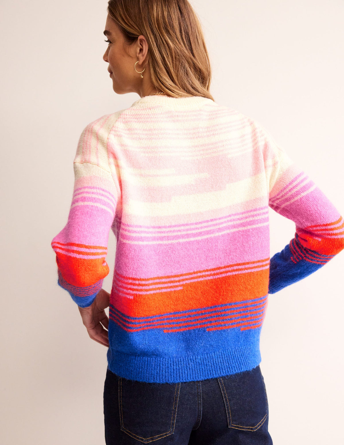 Malerischer Pullover mit Rundhalsausschnitt-Surf the Web, Abstrakte Landschaft - Image 3