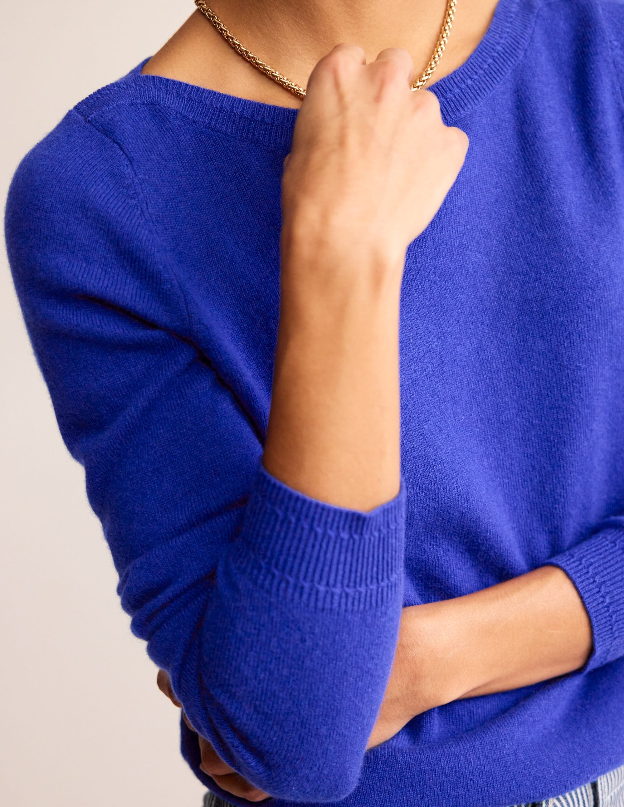Eva Kaschmirpullover mit U-Boot-Ausschnitt-Hellblau - Image 2