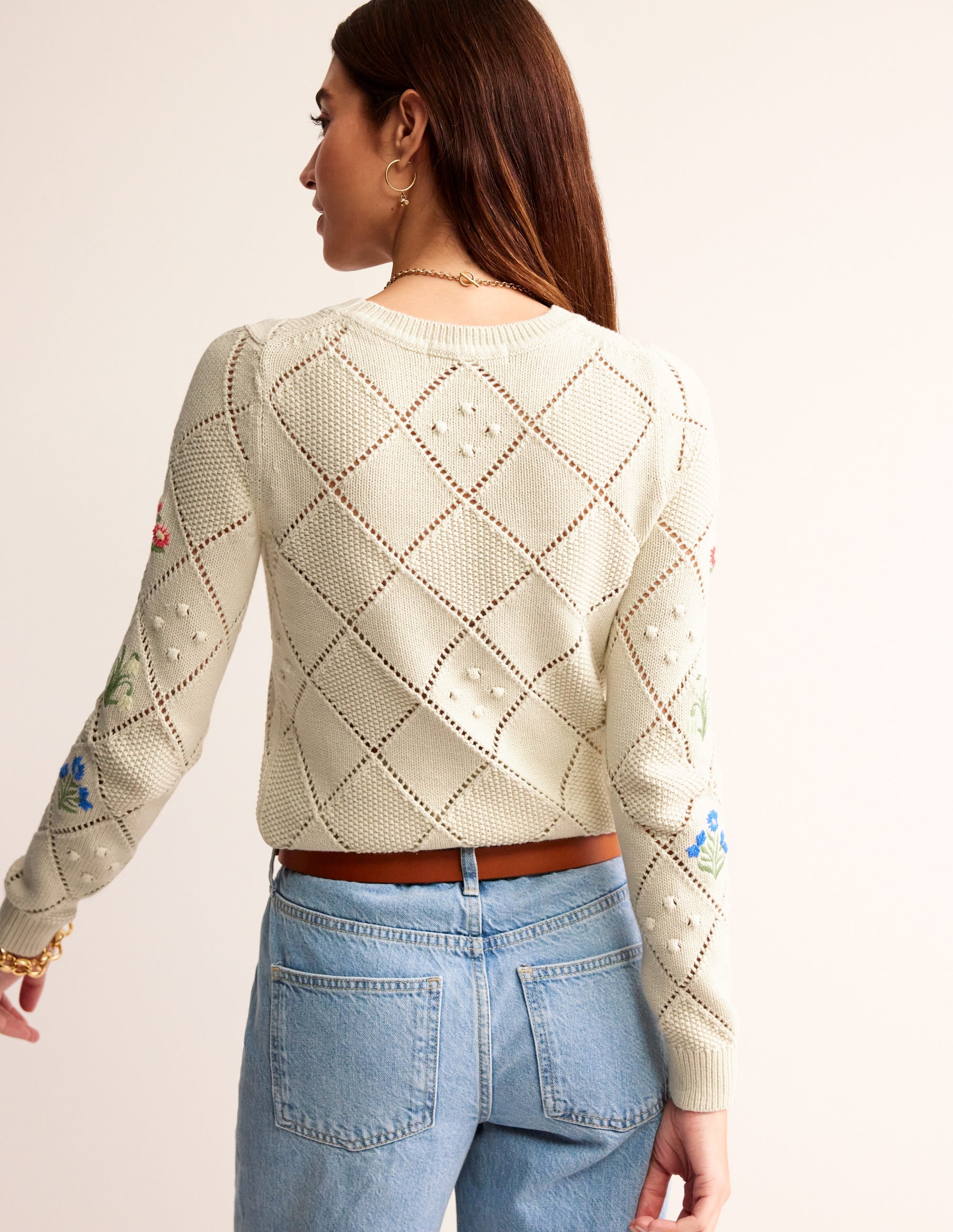 Bestickter Pullover aus Baumwolle-Warmes Naturweiß - Image 3