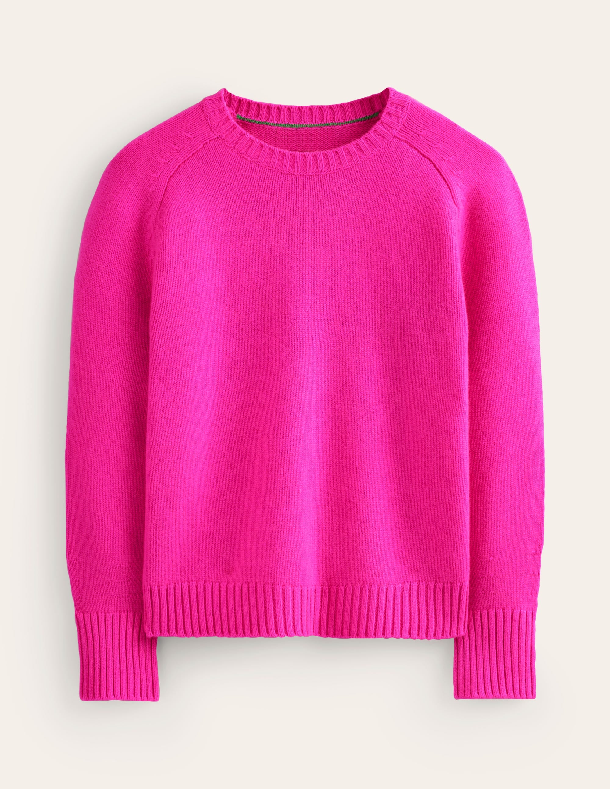 Kaschmirpullover mit geschlitzter Manschette-Knalliges Stiefmütterchen Rosa - Image 5