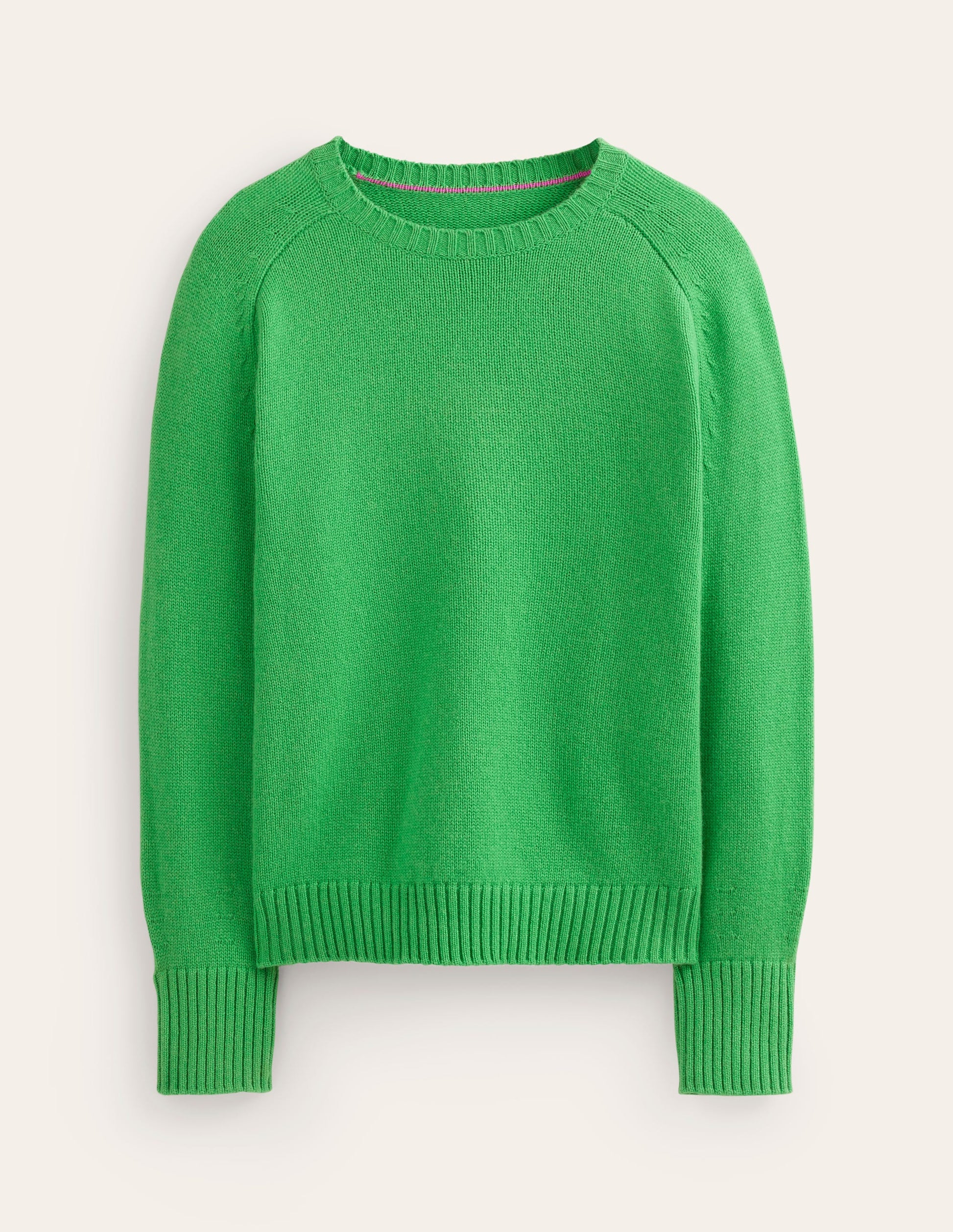 Pull en cachemire fendu aux poignets-Vert vif-6