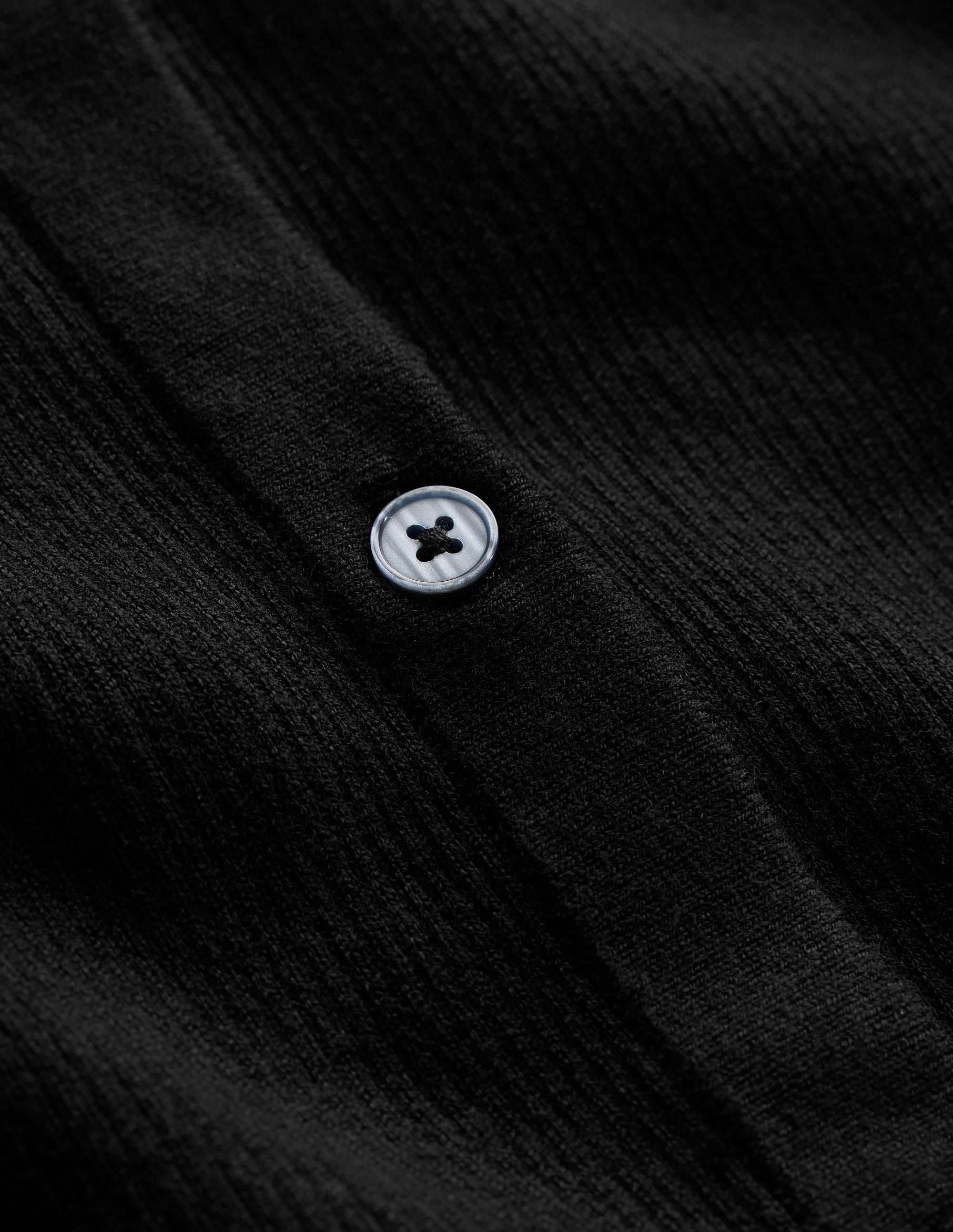 Rippstrick-Strickjacke aus Baumwolle-Schwarz - Image 6