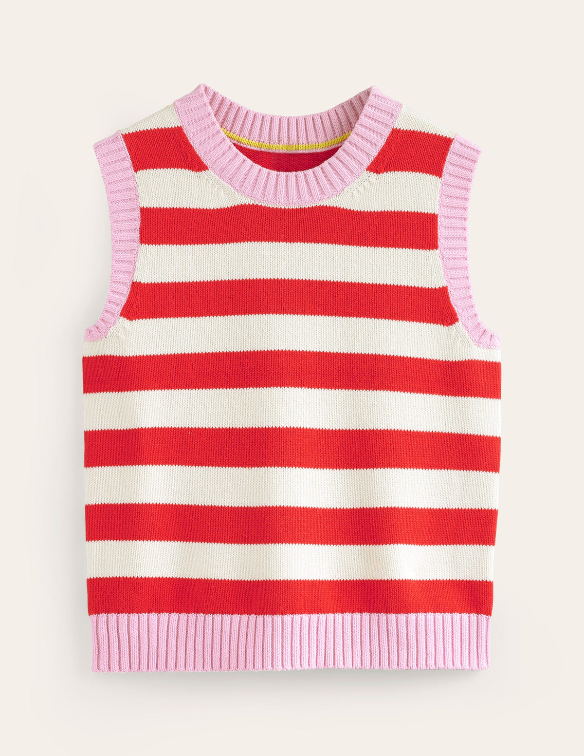 Hotch Potch Cotton Tank-Blossom Pink, Flamenco Red-5