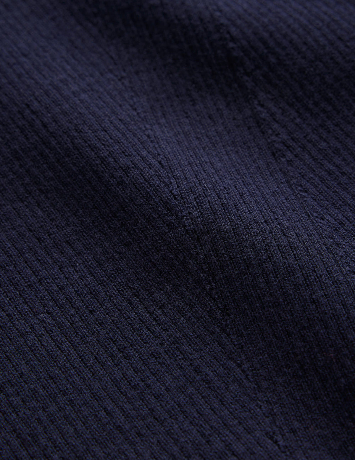 Pull col bateau côtelé en coton-Bleu marine-6