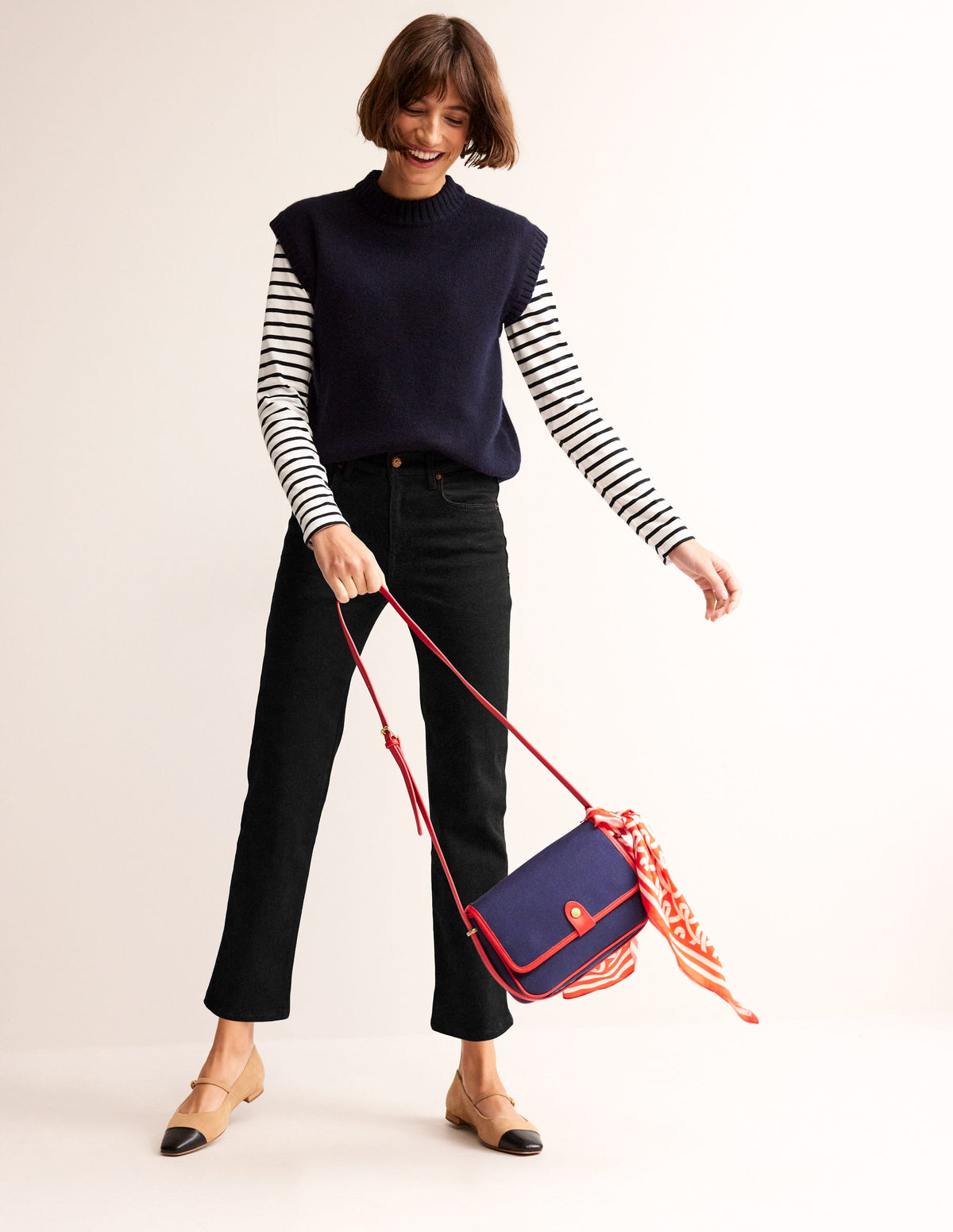 Mid Rise Slim Leg Jeans-Black - Image 1