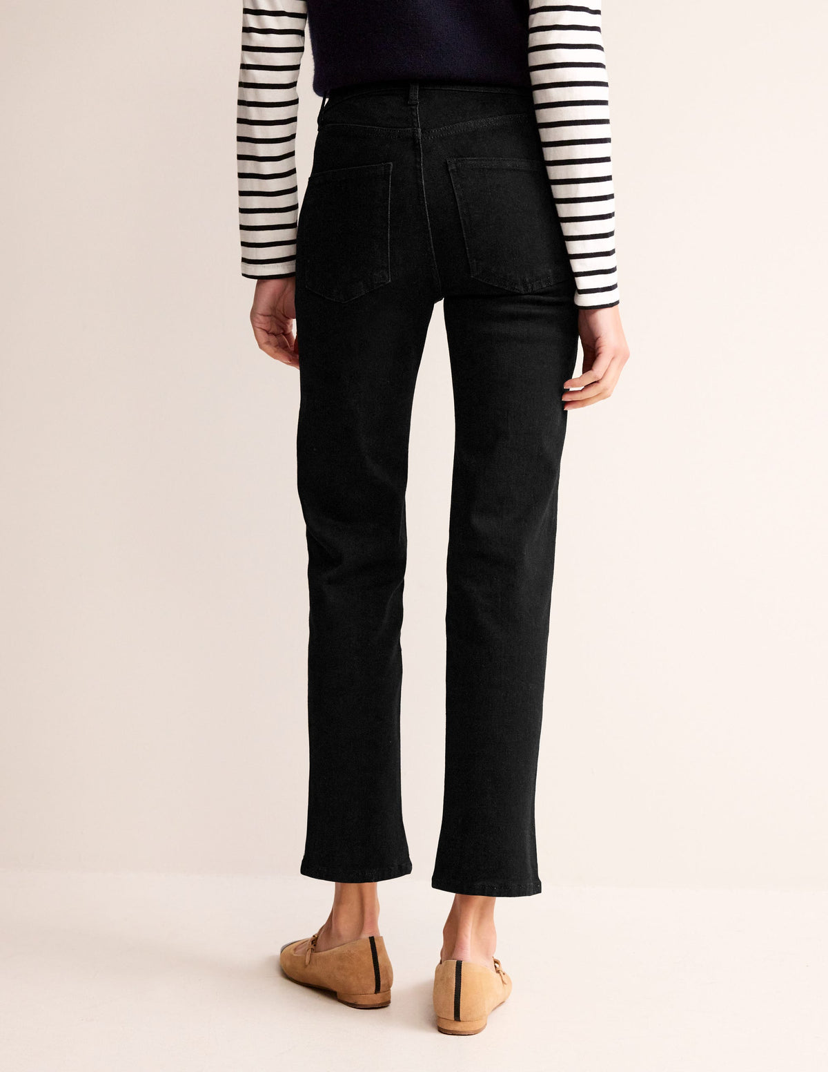 Mid Rise Slim Leg Jeans-Black-3